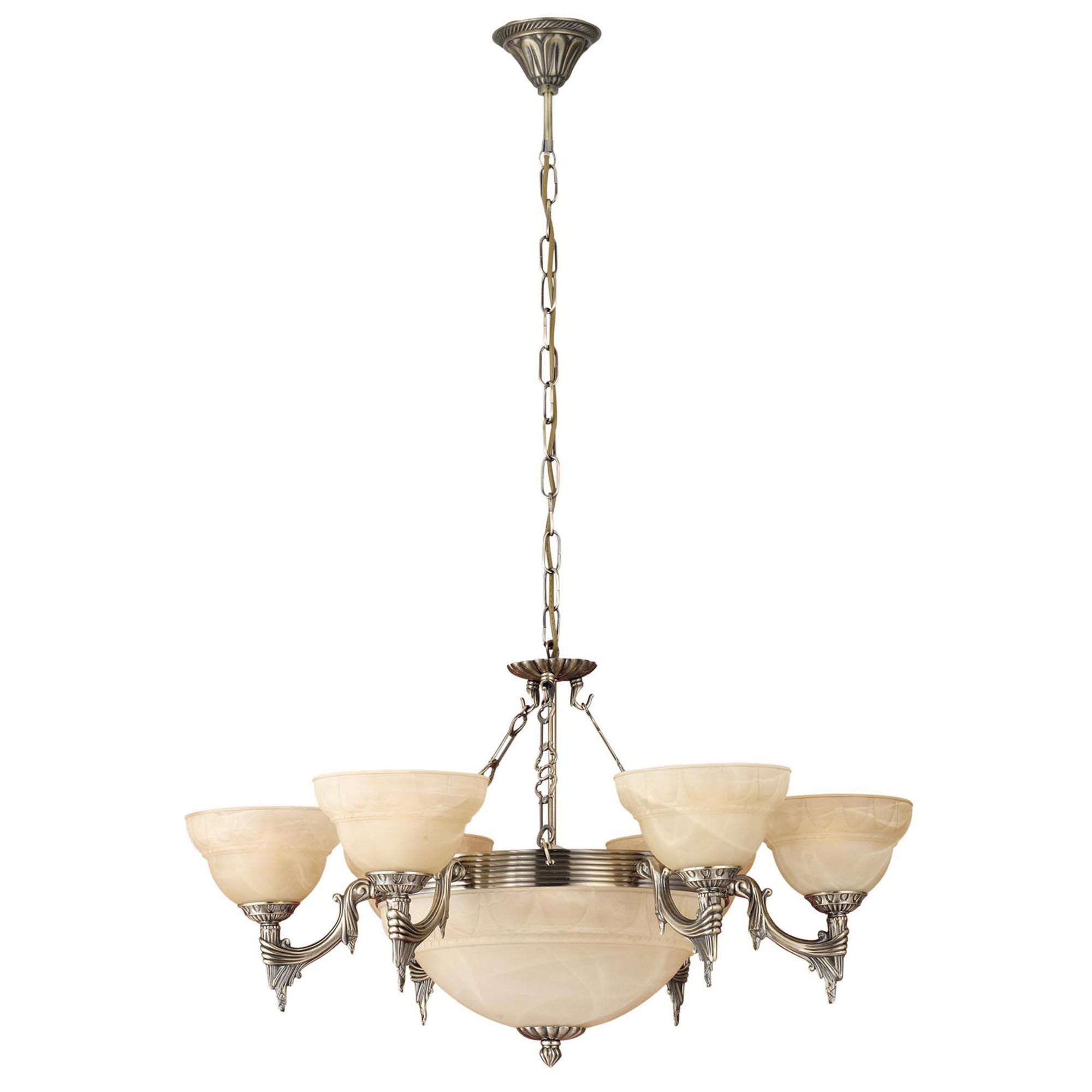 Lustre MARBELLA verre/bronze Ø74cm