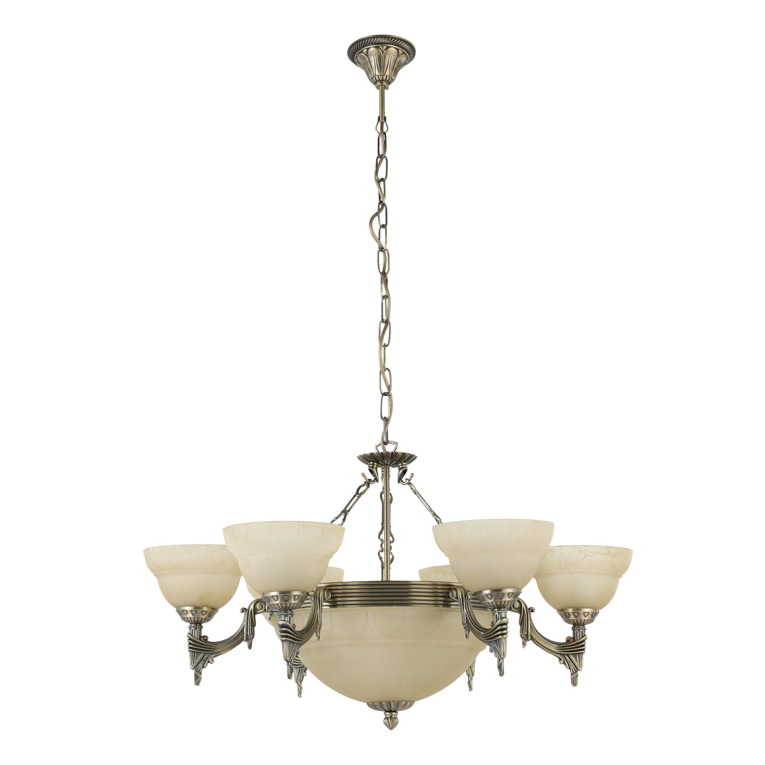 Lustre MARBELLA verre/bronze Ø74cm