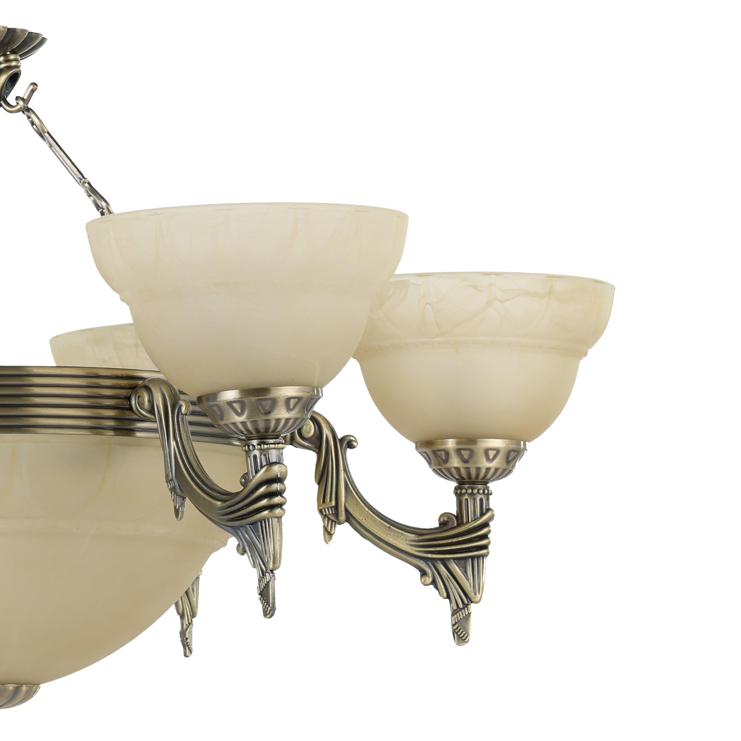 Lustre MARBELLA verre/bronze Ø74cm
