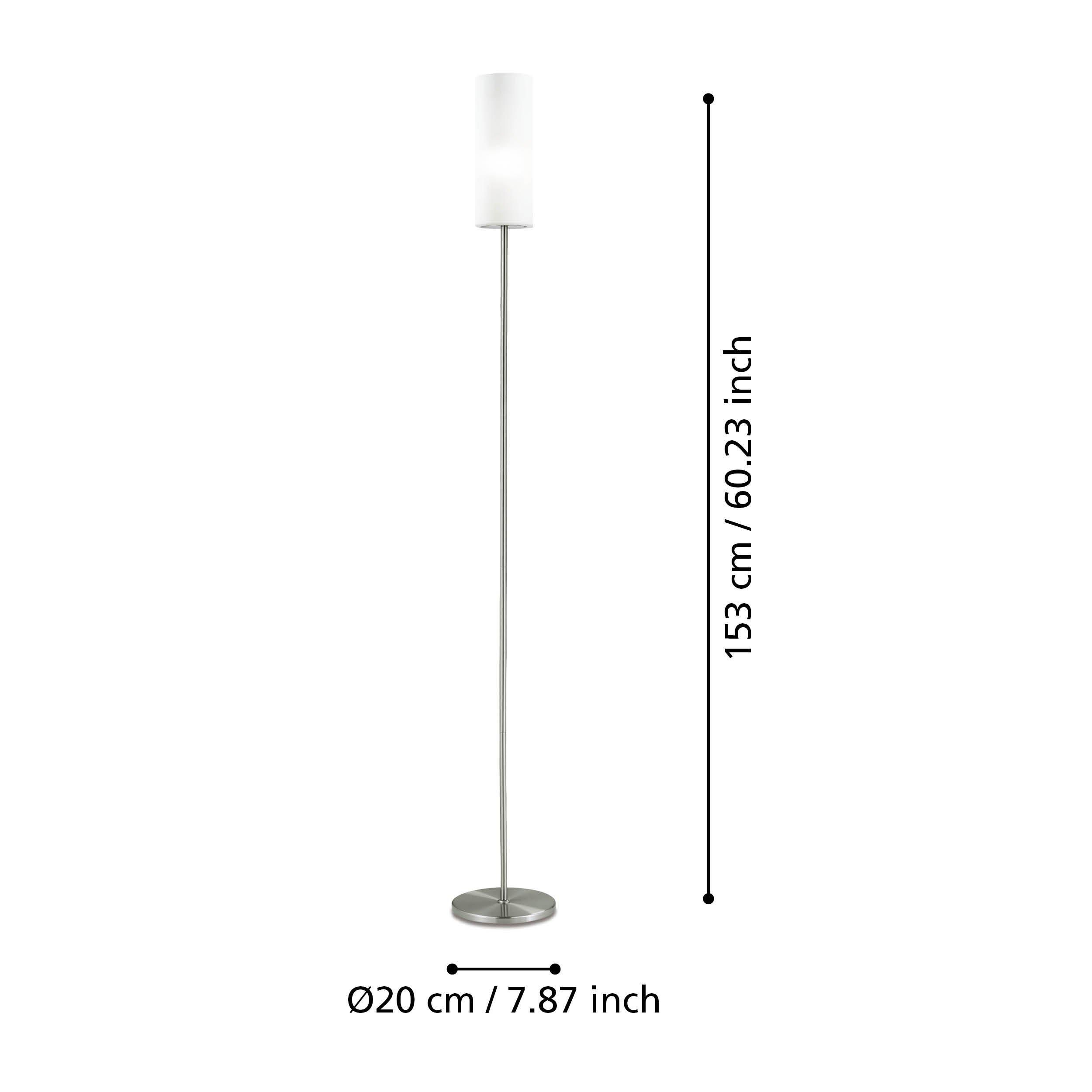 Lampadaire TROY 3 argenté H153cm