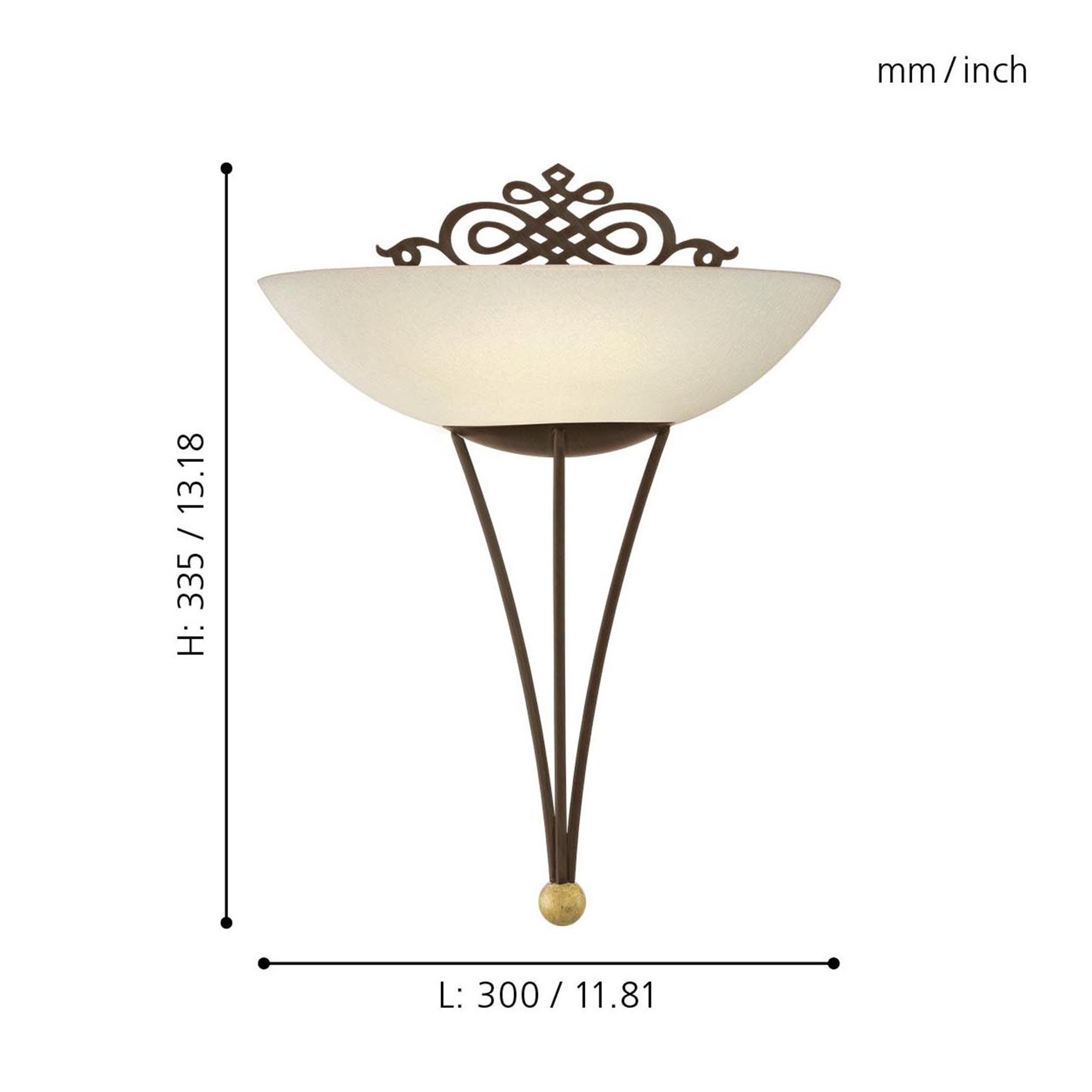 Applique MESTRE marron L30cm