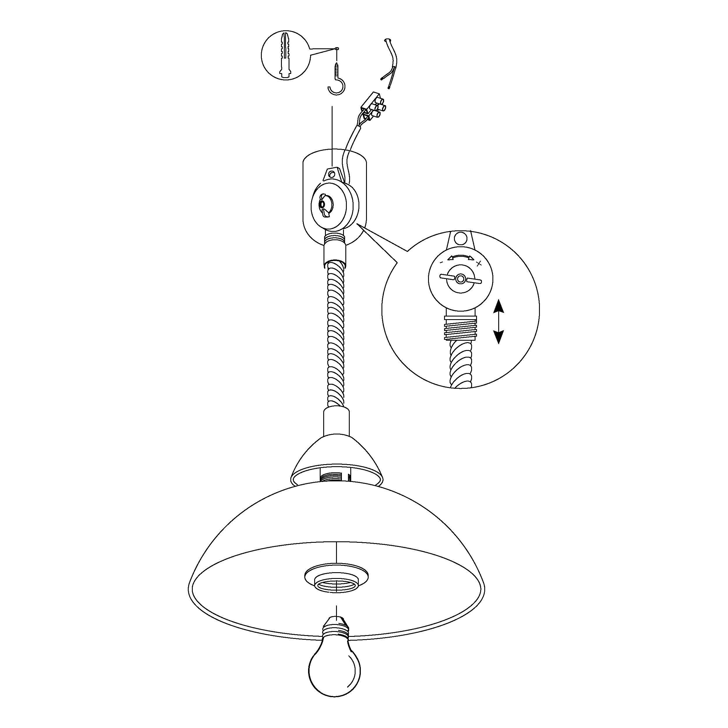 Suspension verre gris LORD 2 E27 1X60W