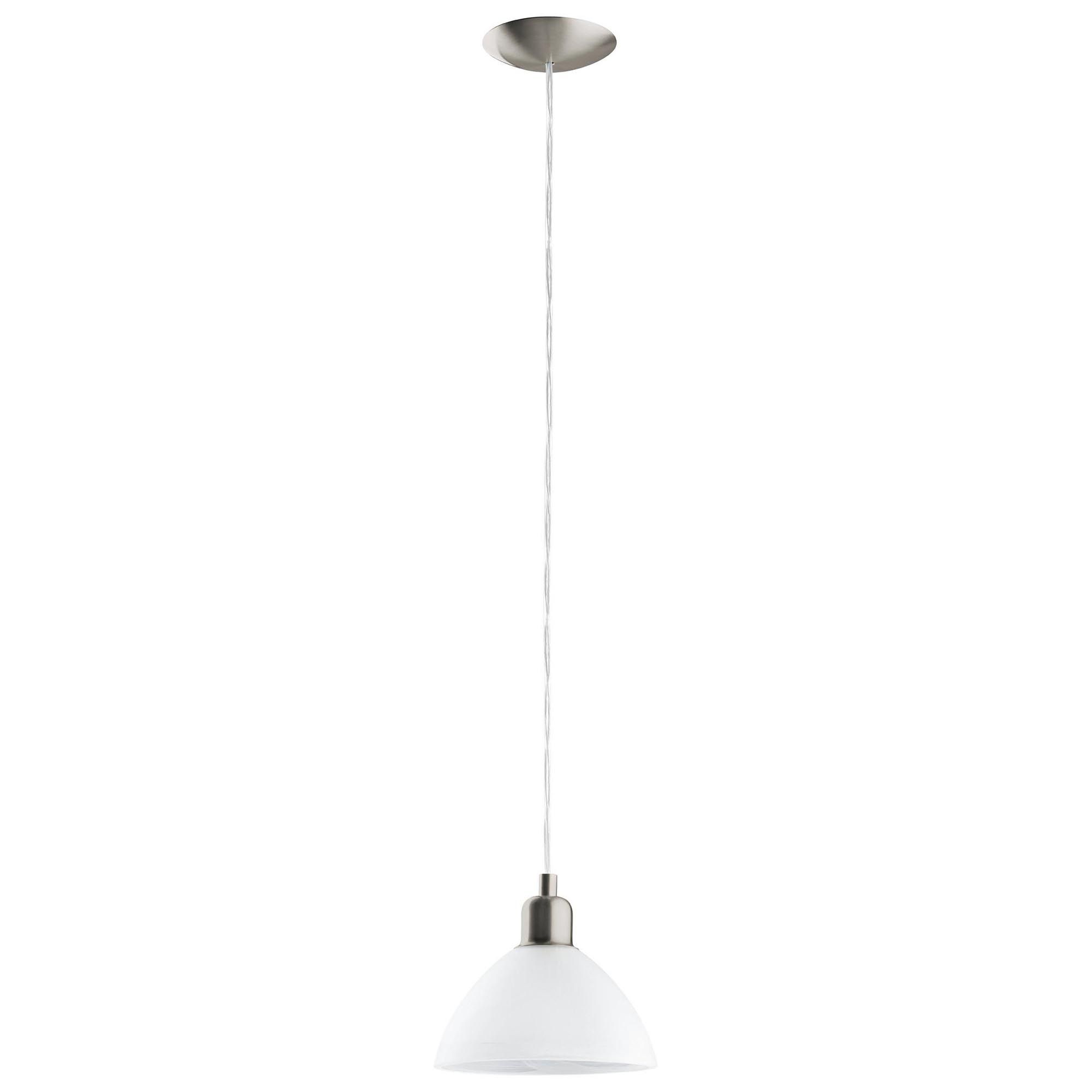 Suspension BRENDA verre nickel Ø19,5cm