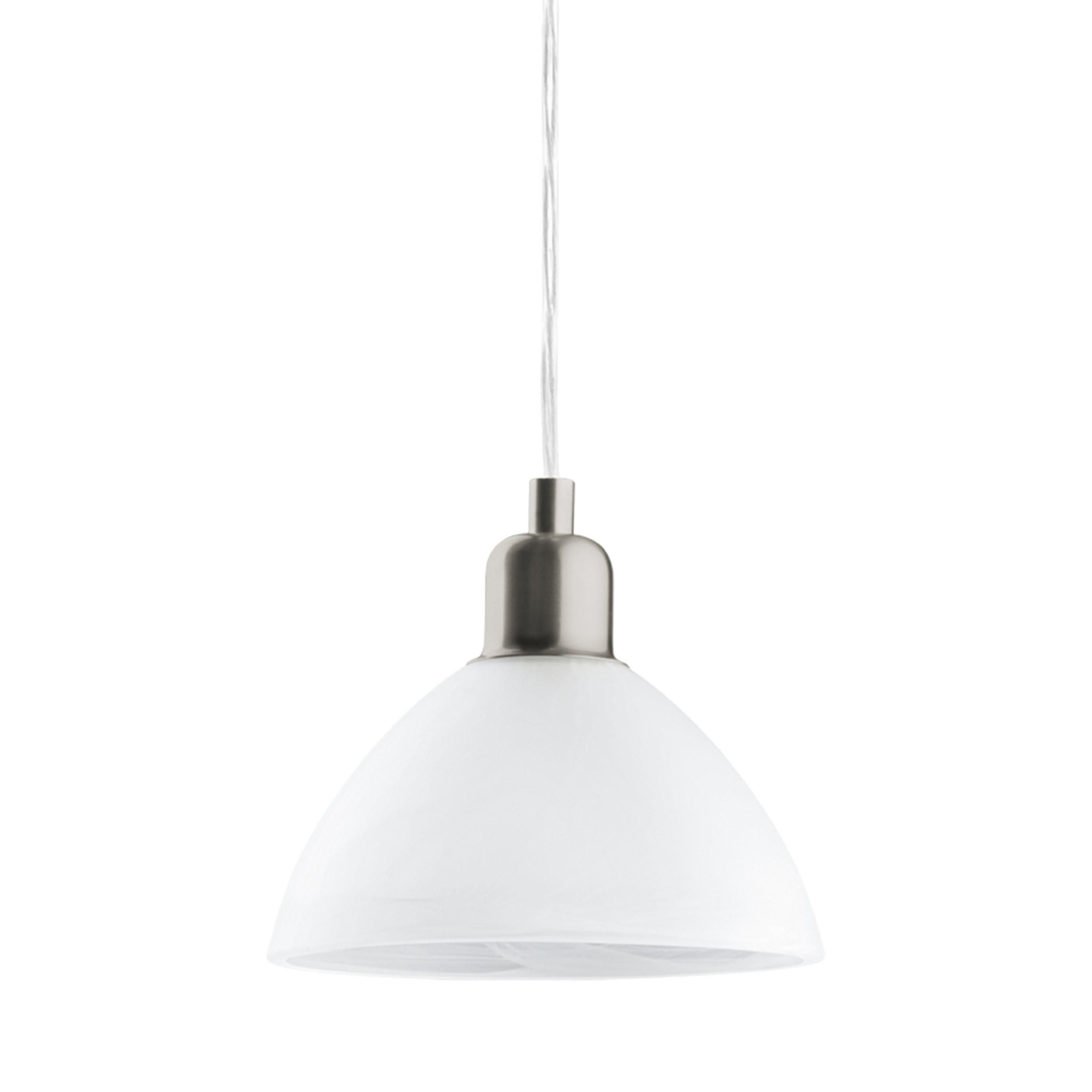 Suspension BRENDA verre nickel Ø19,5cm
