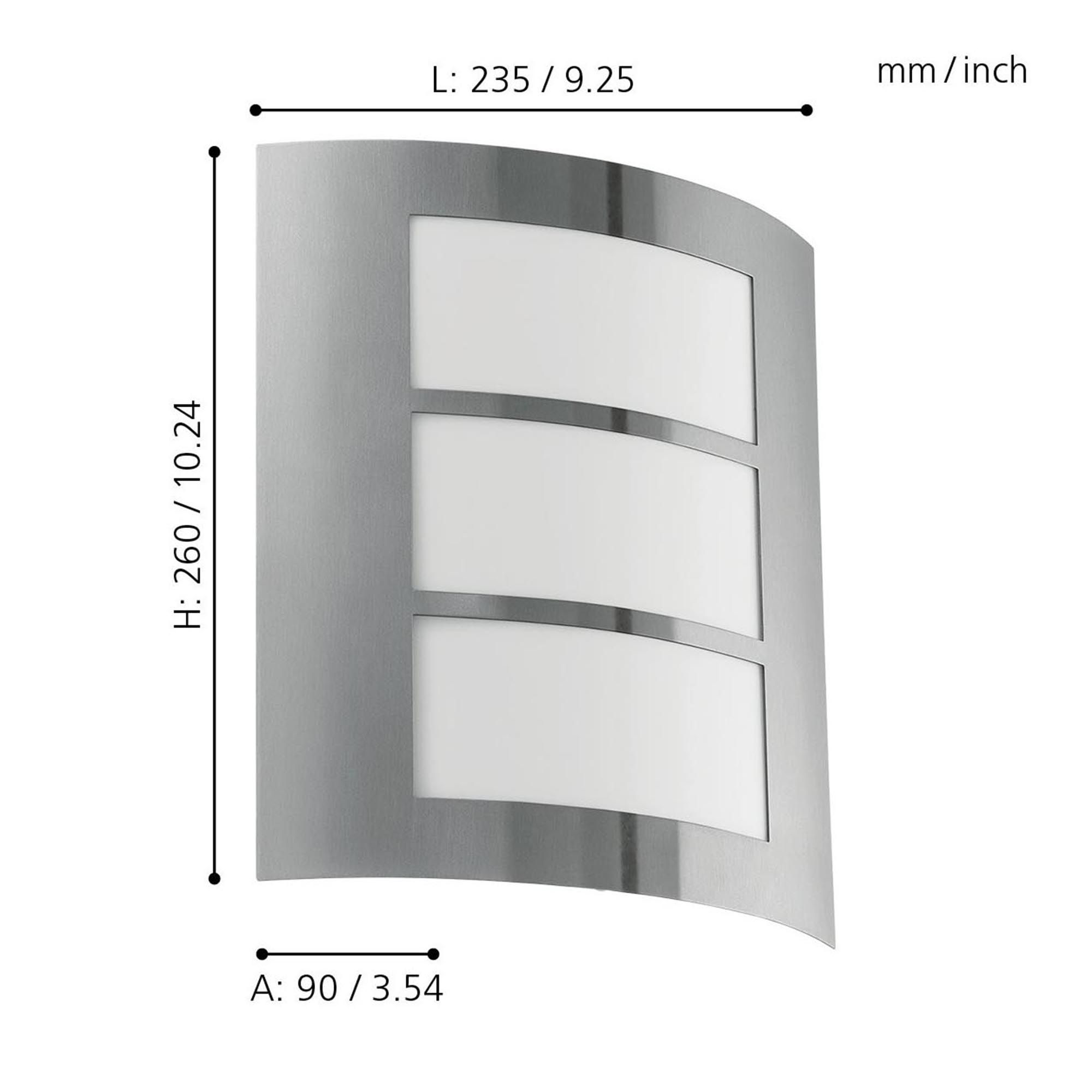 Applique extérieure CITY 3 gris H26cm
