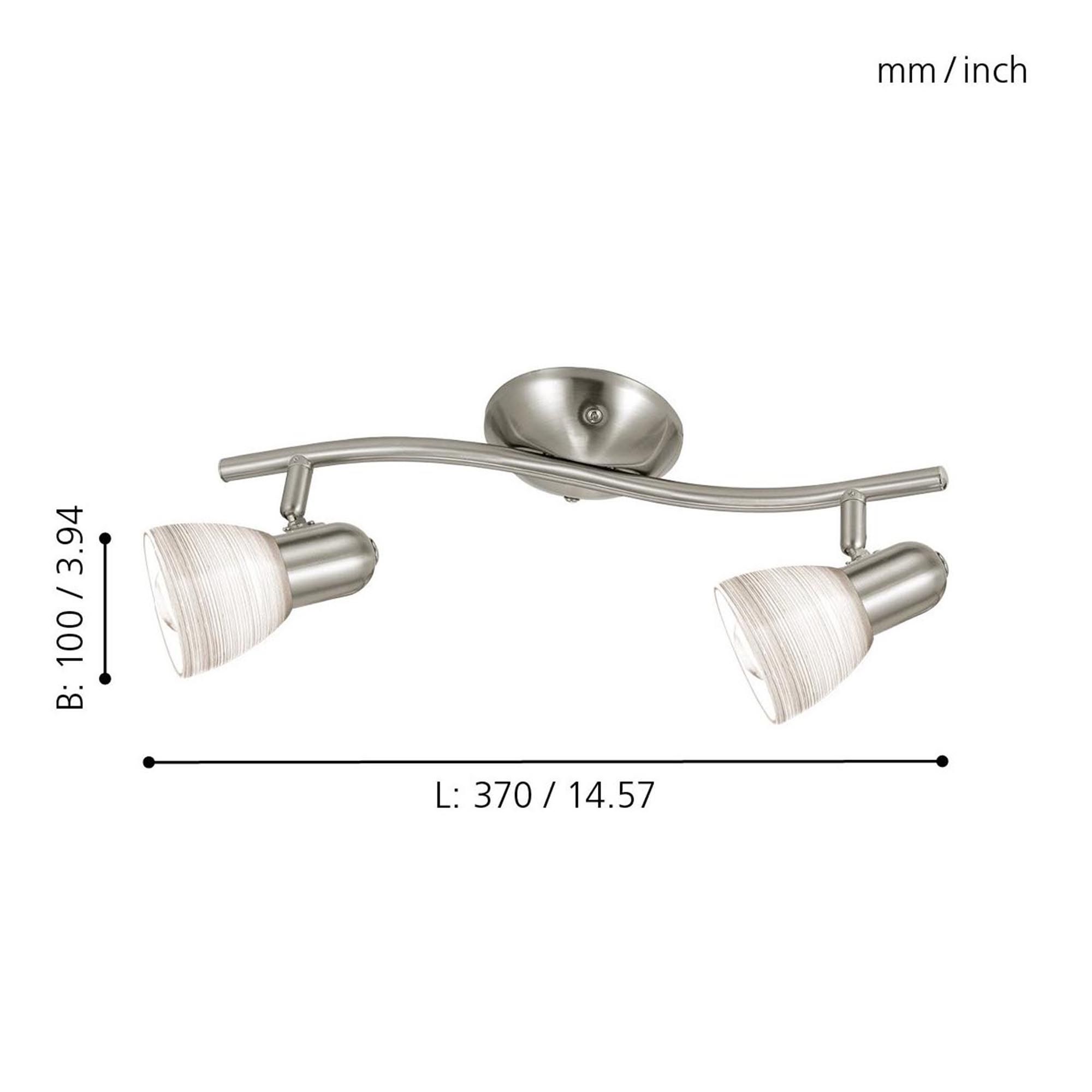 Réglette DAKAR 1 nickel mat L37cm