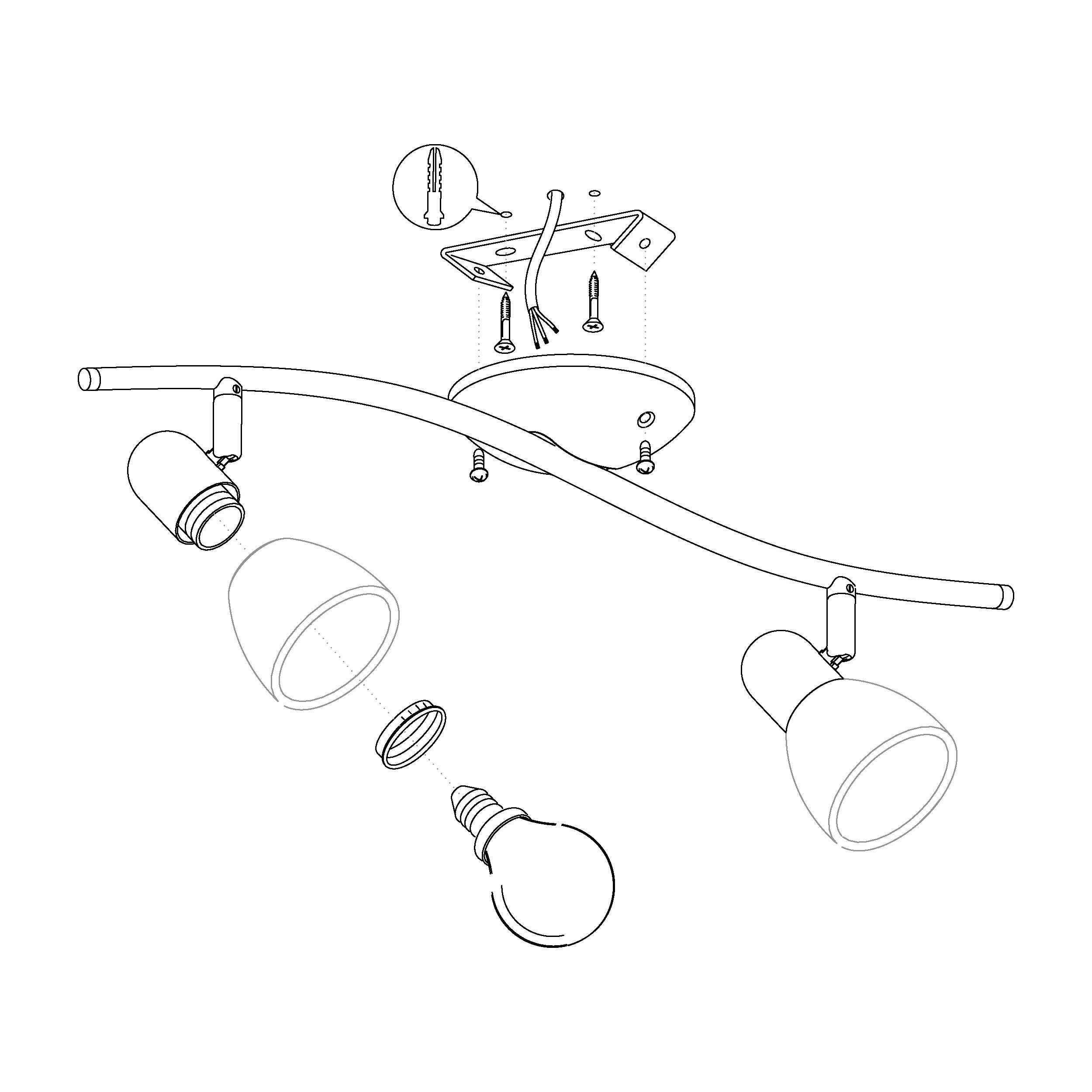 Réglette DAKAR 1 nickel mat L37cm
