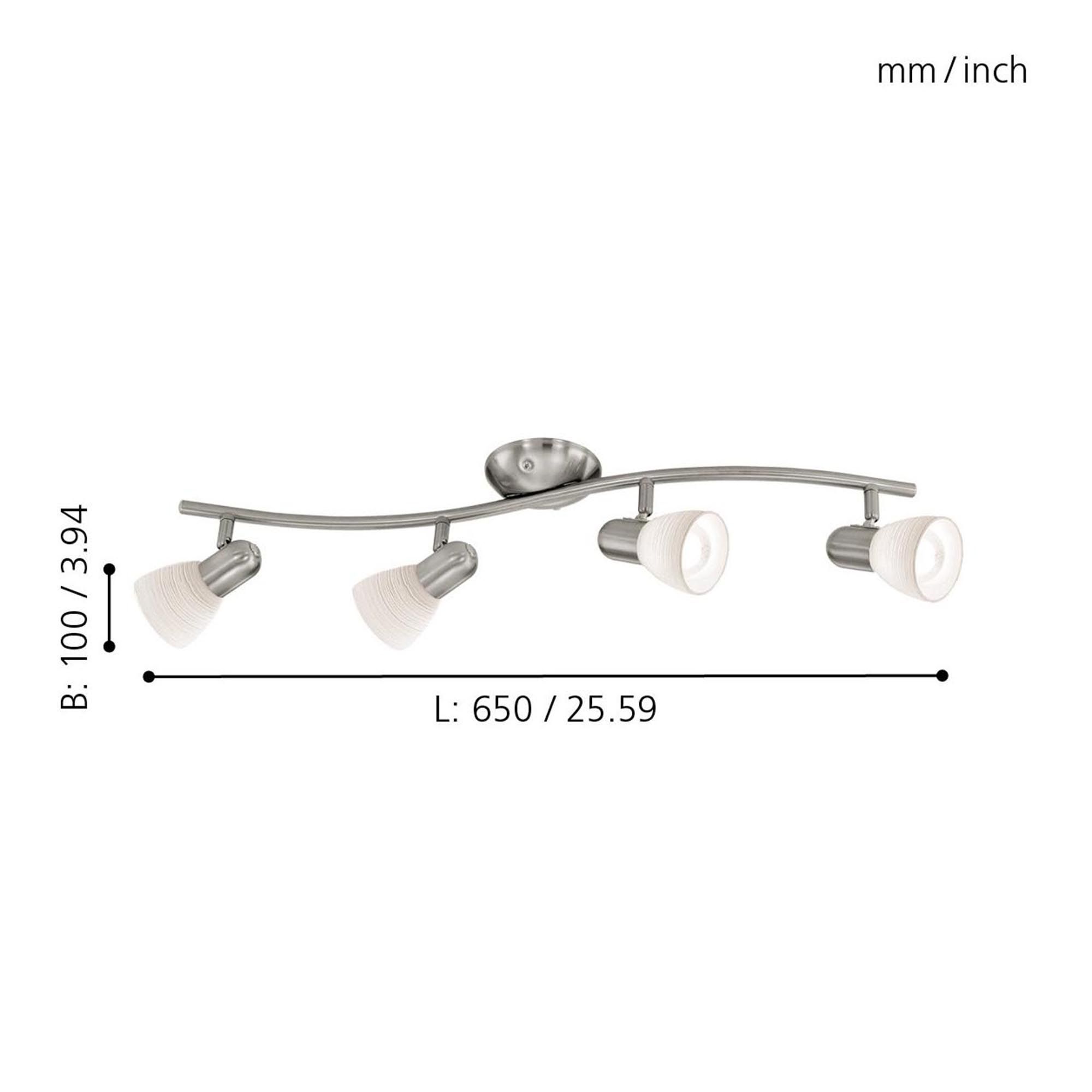 Réglette DAKAR 1 nickel mat L39,5cm