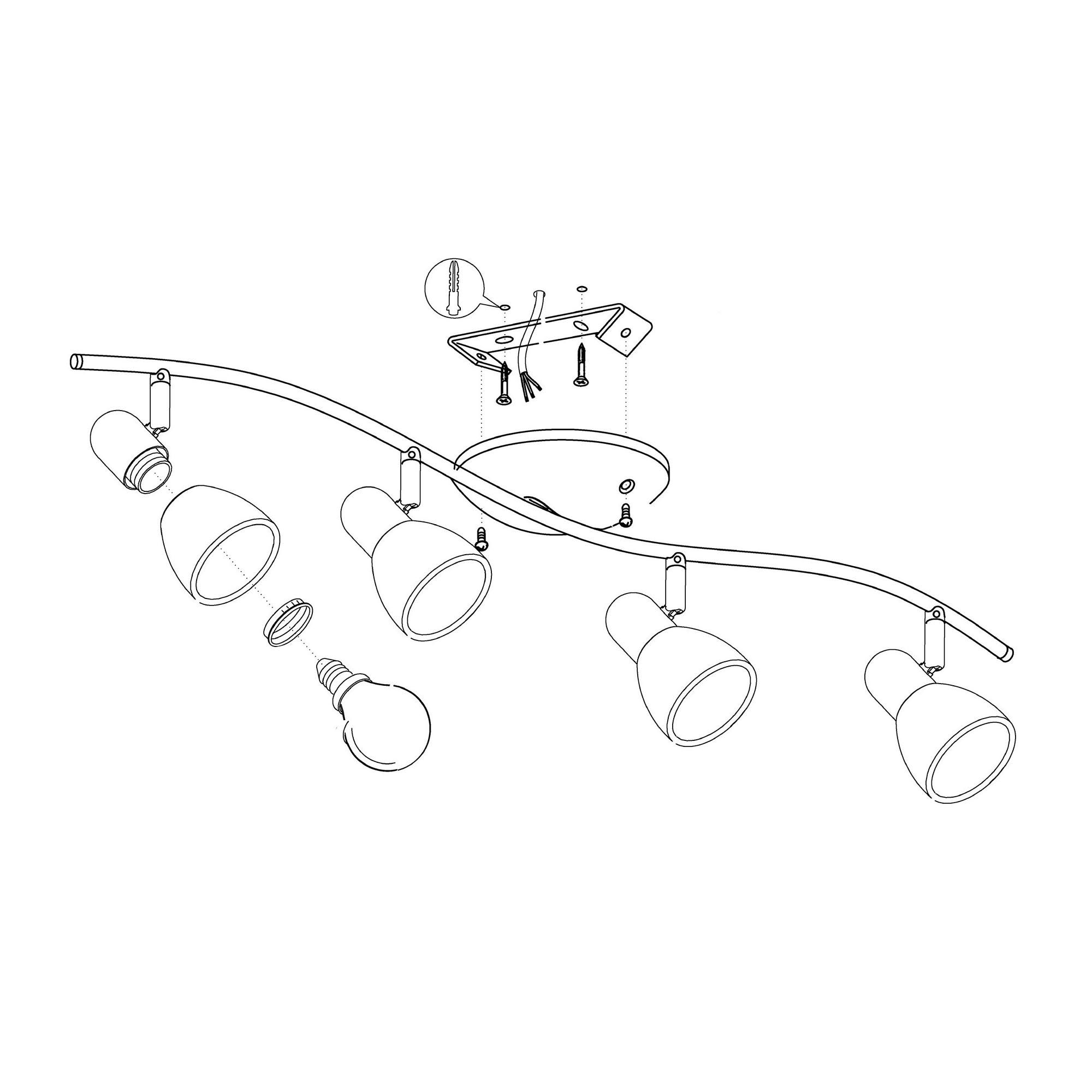 Réglette DAKAR 1 nickel mat L39,5cm