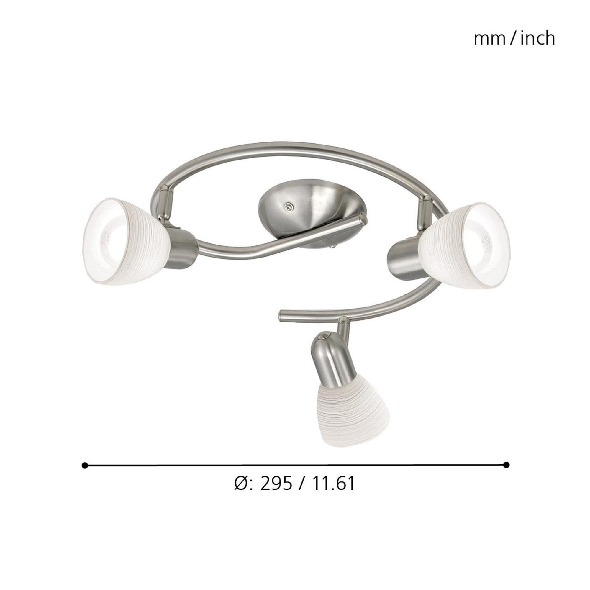 Réglette DAKAR 1 nickel mat Ø29,5cm