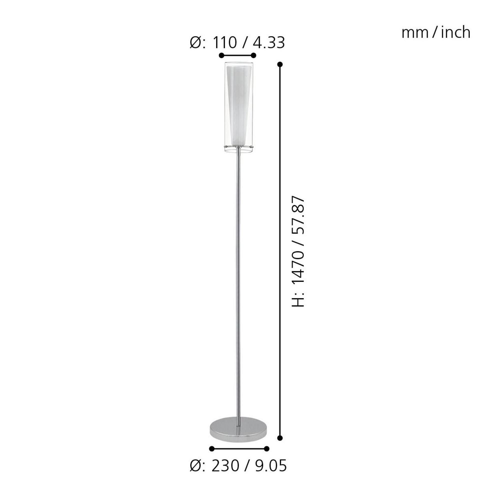 Lampadaire PINTO blanc H147cm