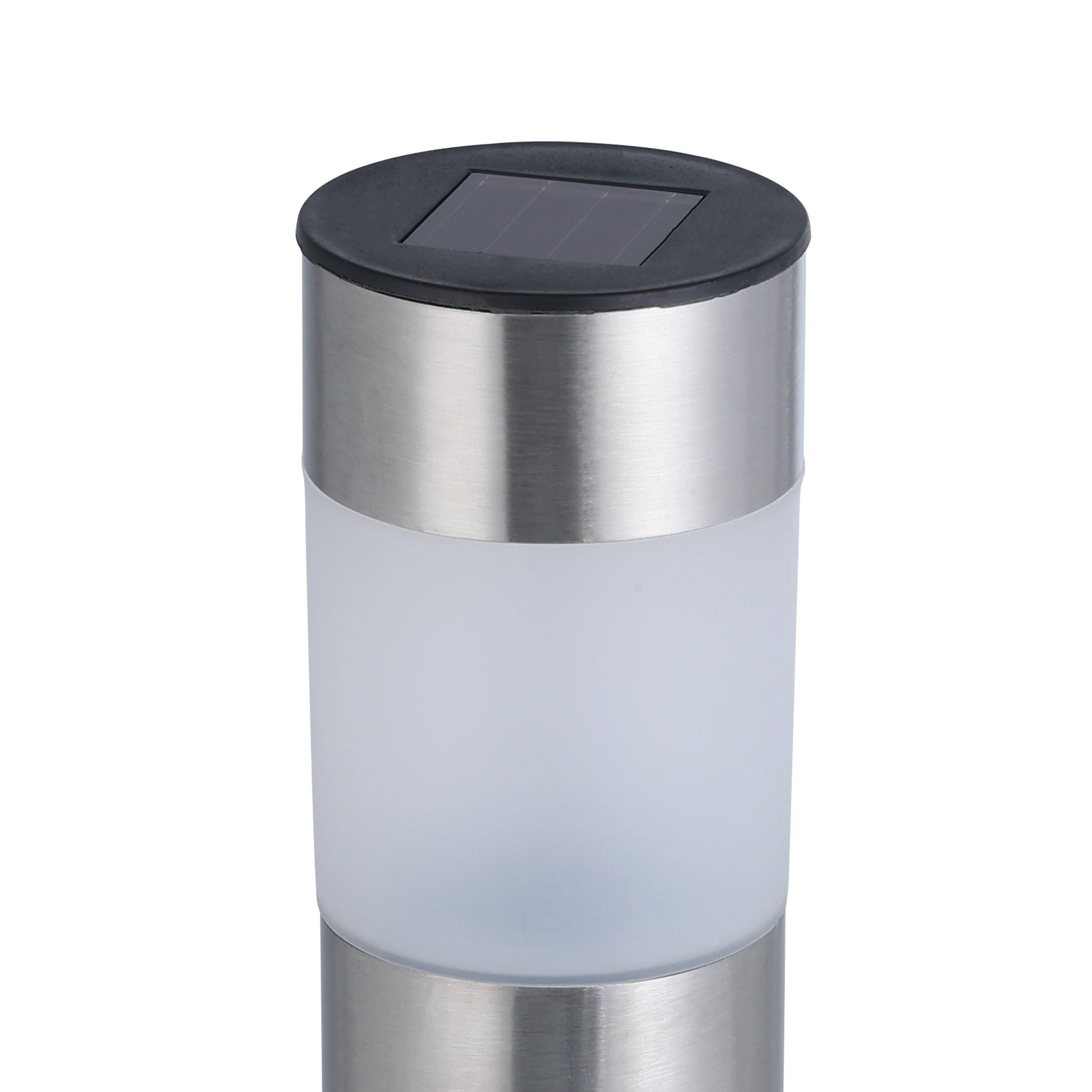 Set de 4 bornes extérieur à piquer LED Z_SOLAR nickel H28cm