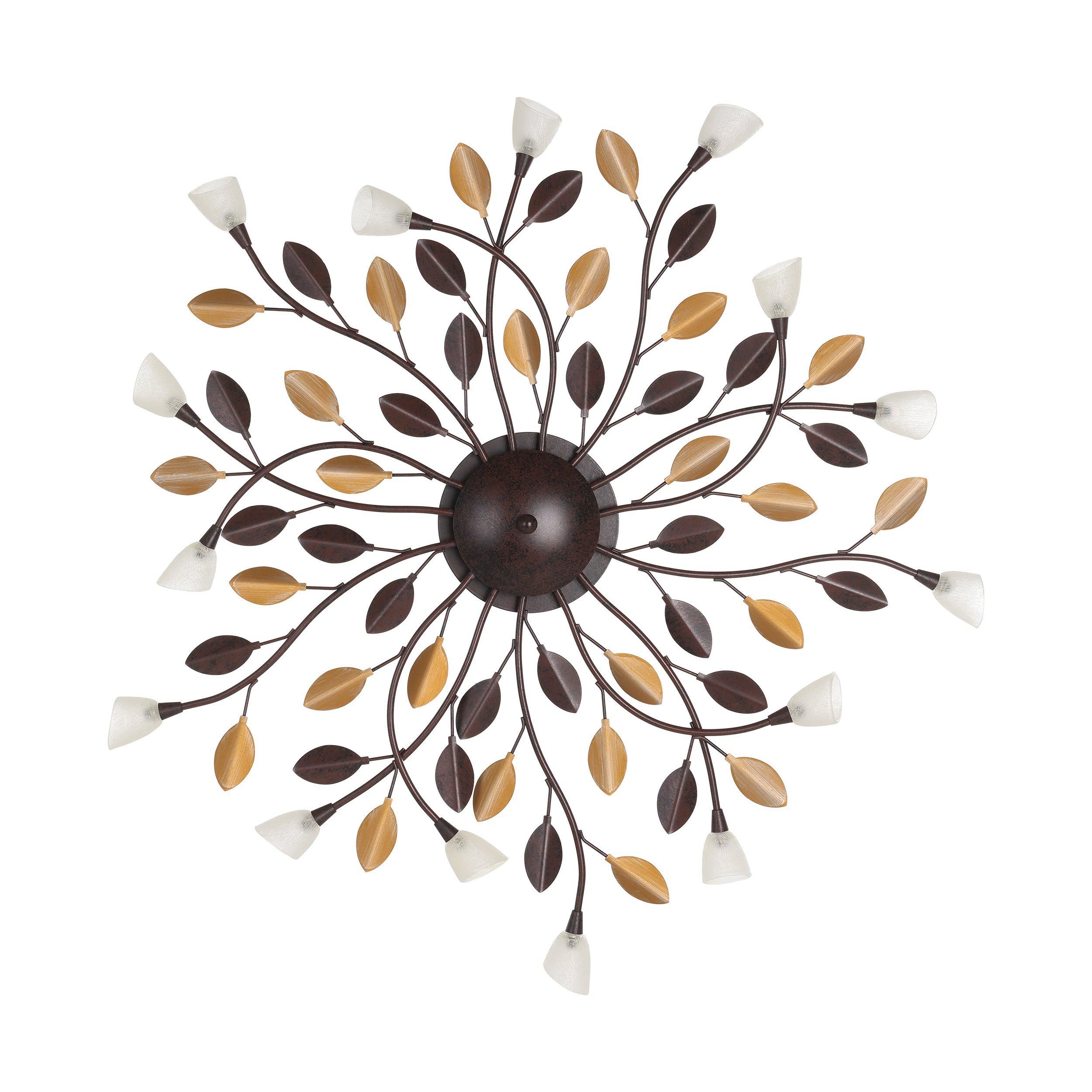 Plafonnier métal marron CAMPANIA G4 15X10W