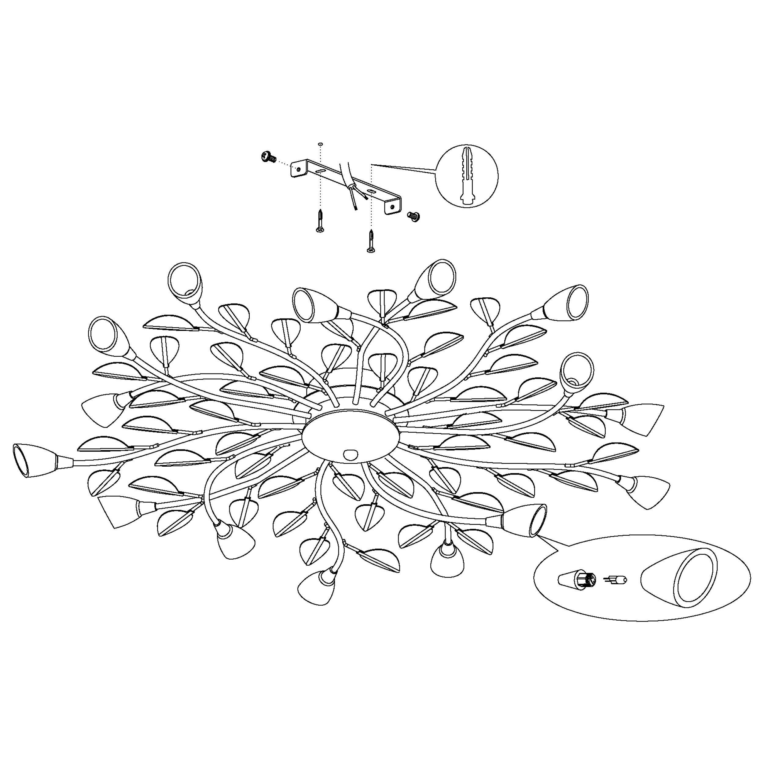 Plafonnier CAMPANICA marron Ø77,5cm