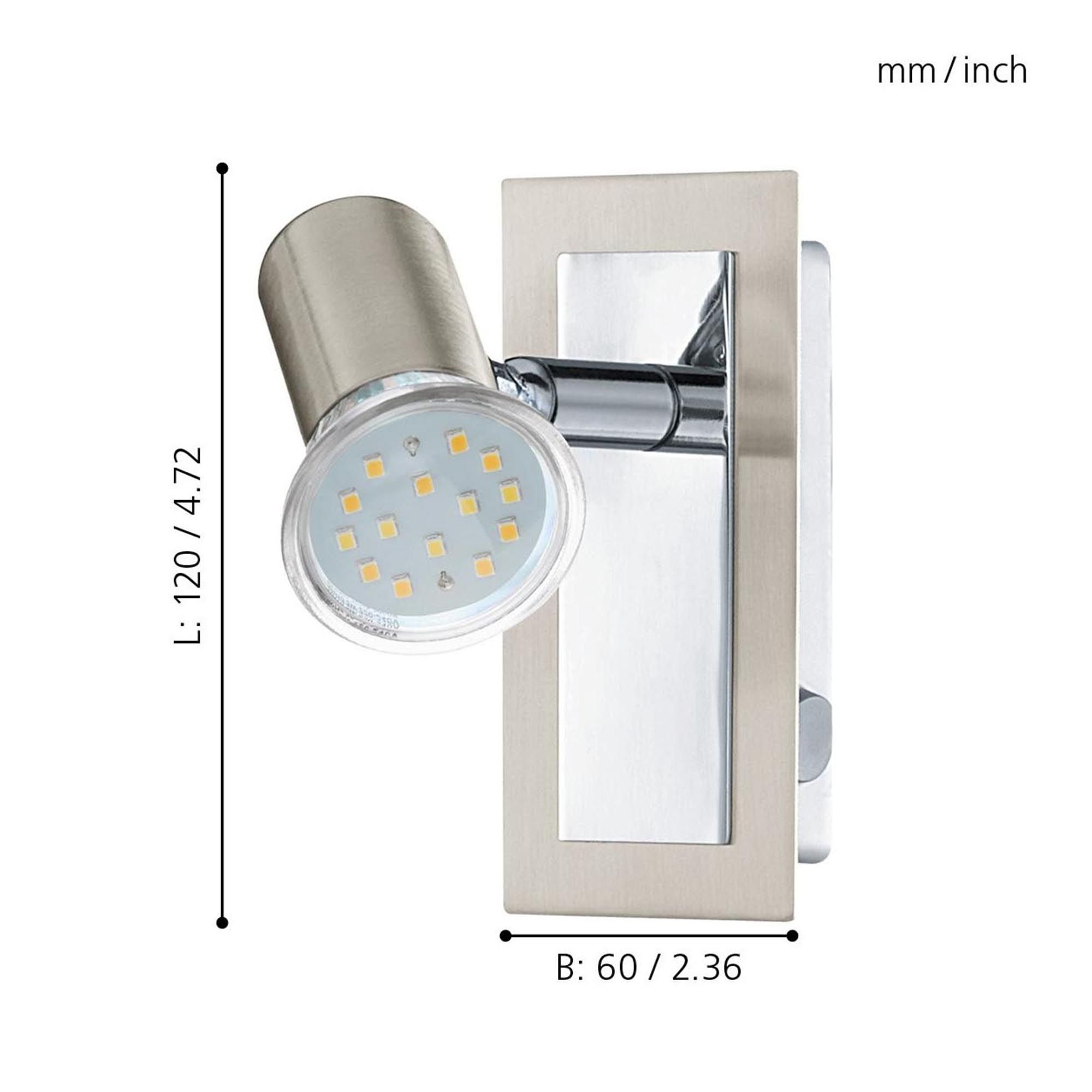 Spot ROTTELO acier mat H6cm