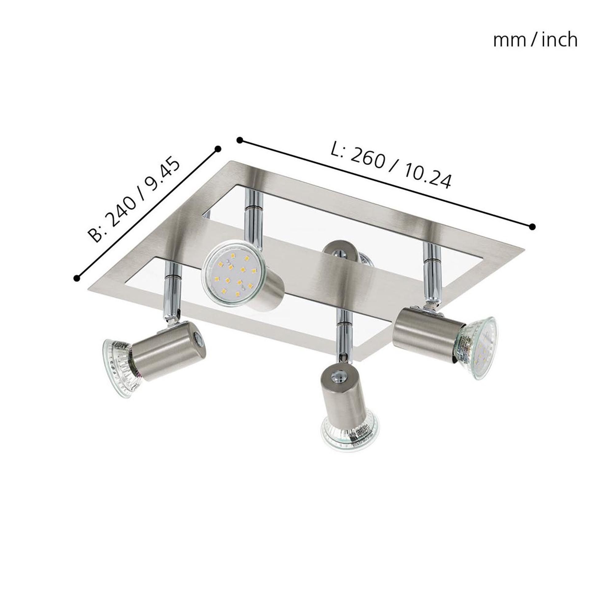 Réglette ROTTELO gris mat L24cm