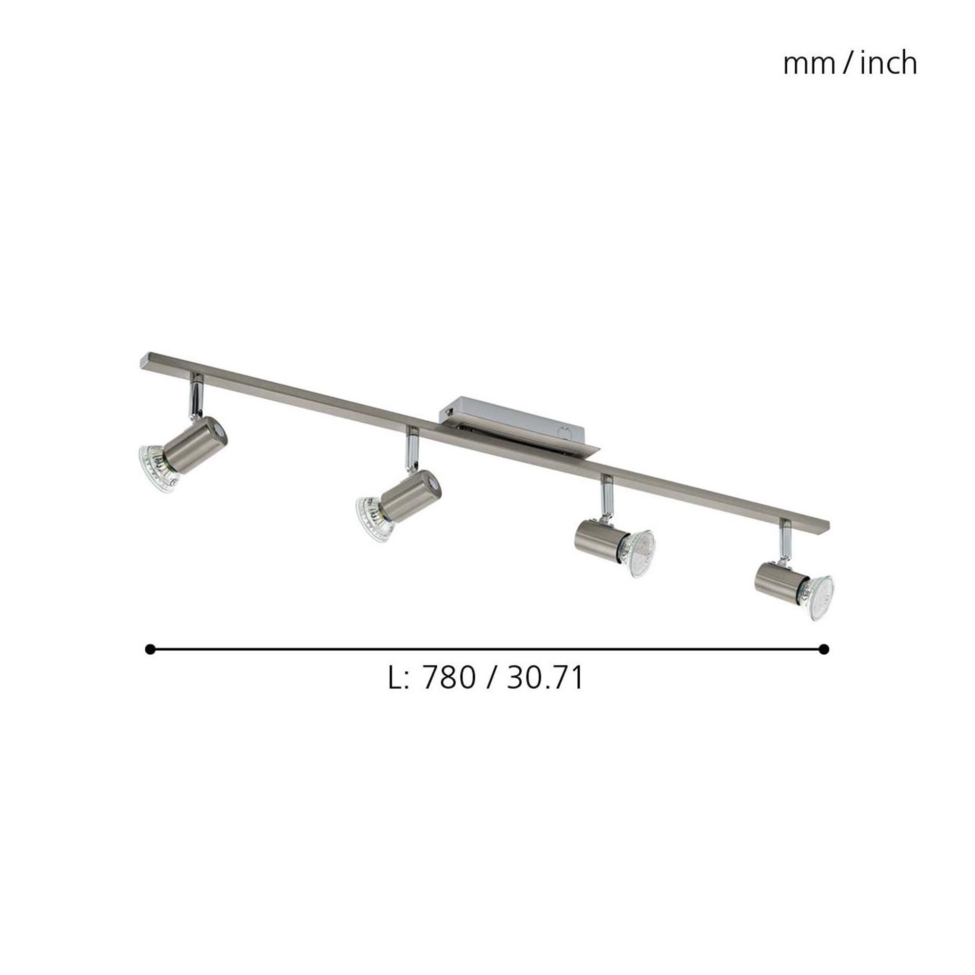Réglette ROTTELO gris mat L78cm