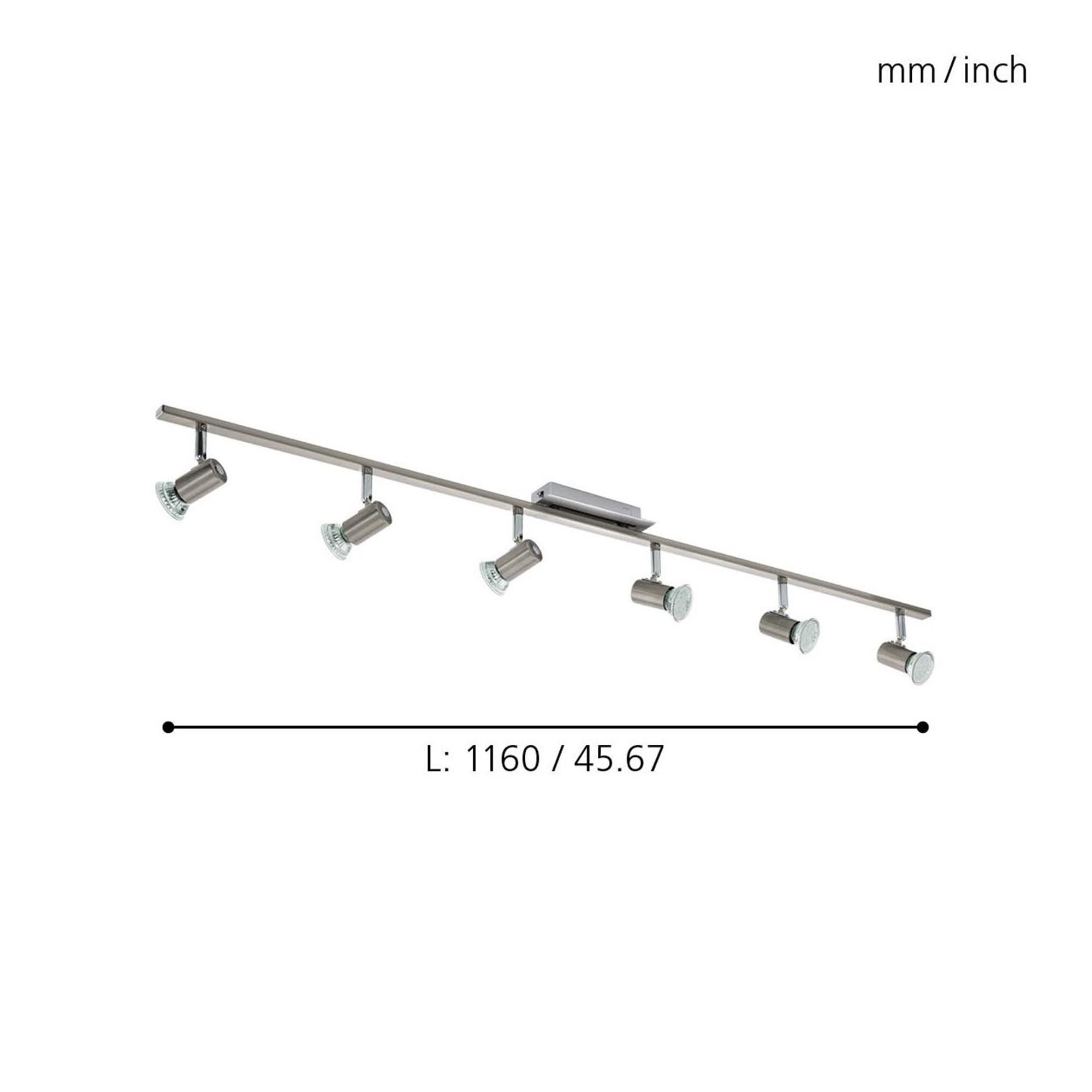 Réglette ROTTELO gris mat L116cm