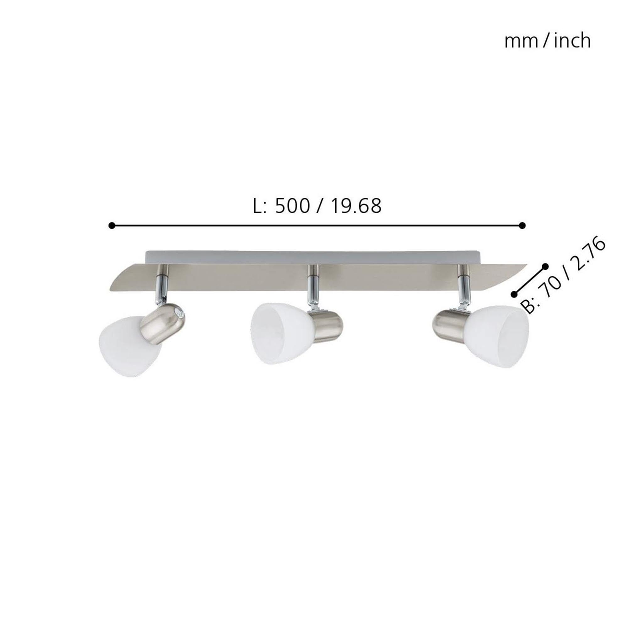 Réglette ENEA gris L26,5cm