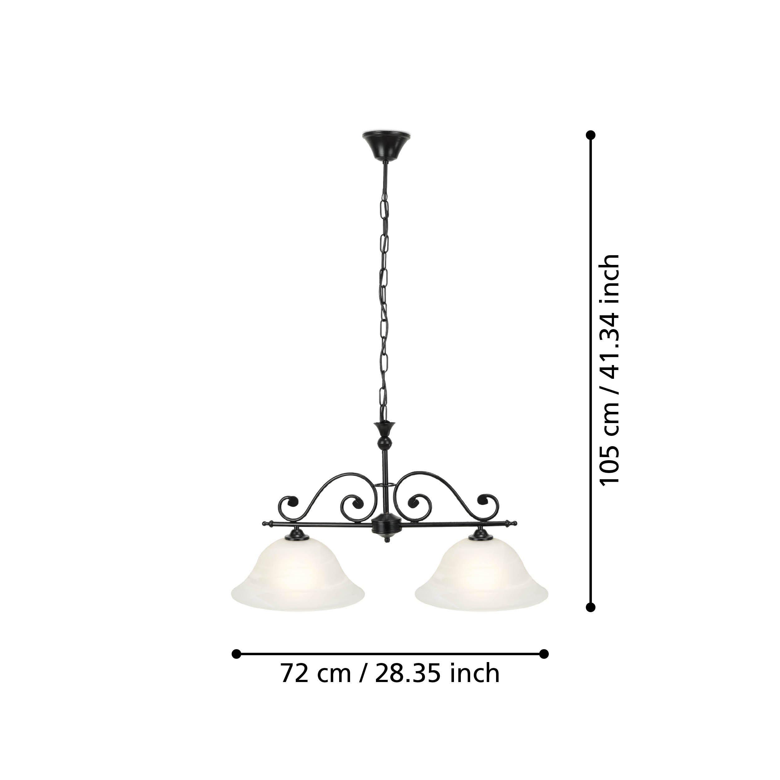 Suspension MURCIA noir L68cm