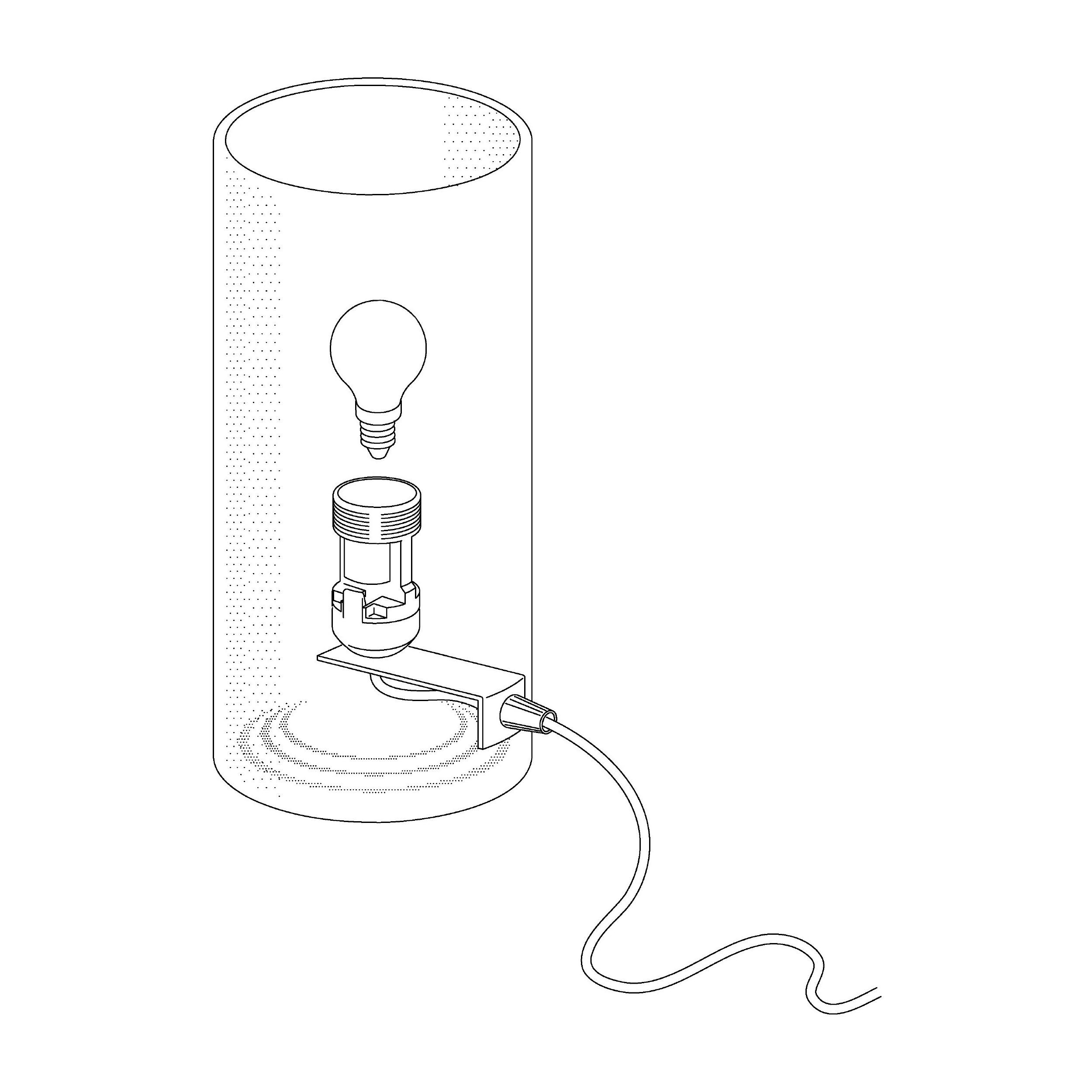 Lampe GEO blanc H20cm