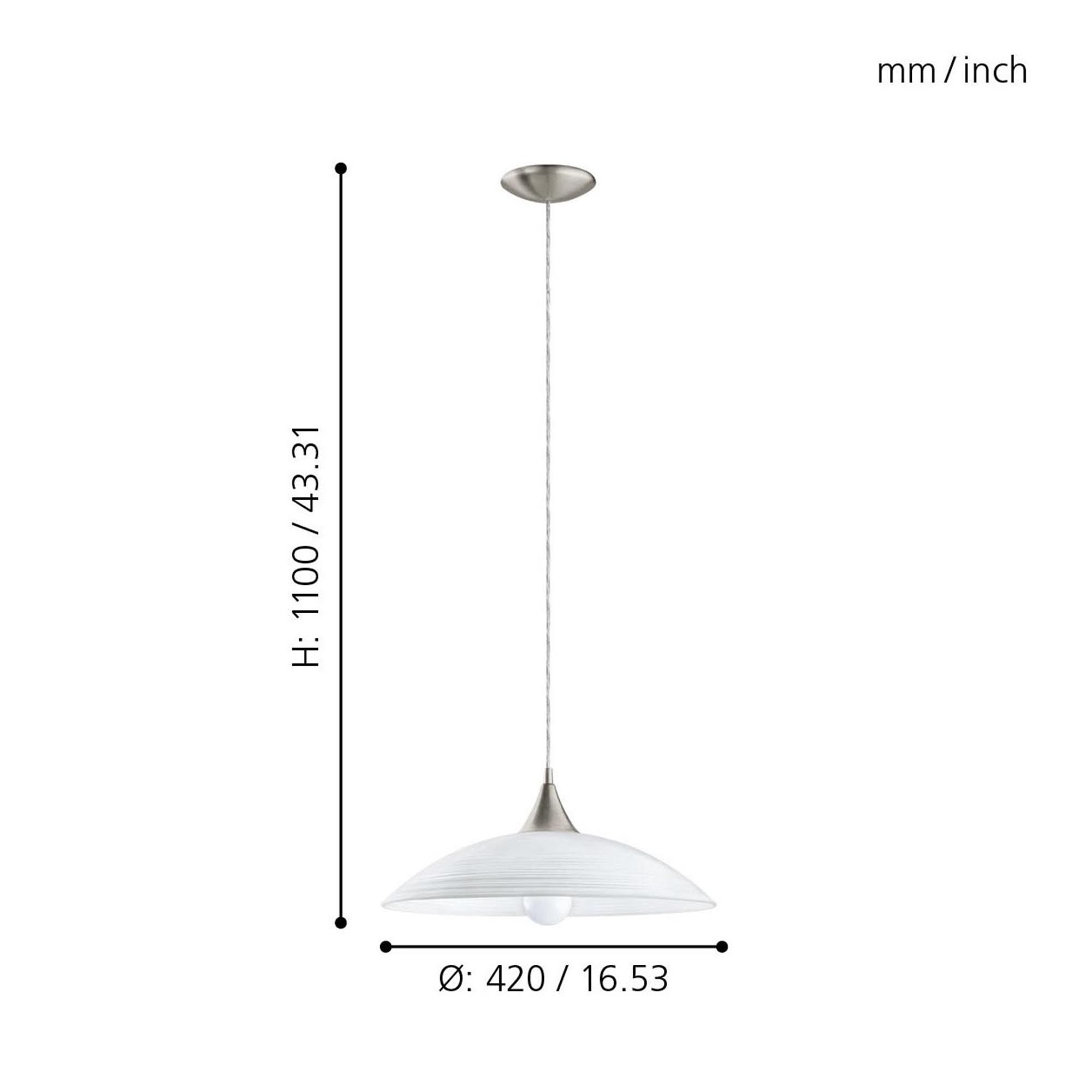 Suspension LAZOLO blanc Ø42cm