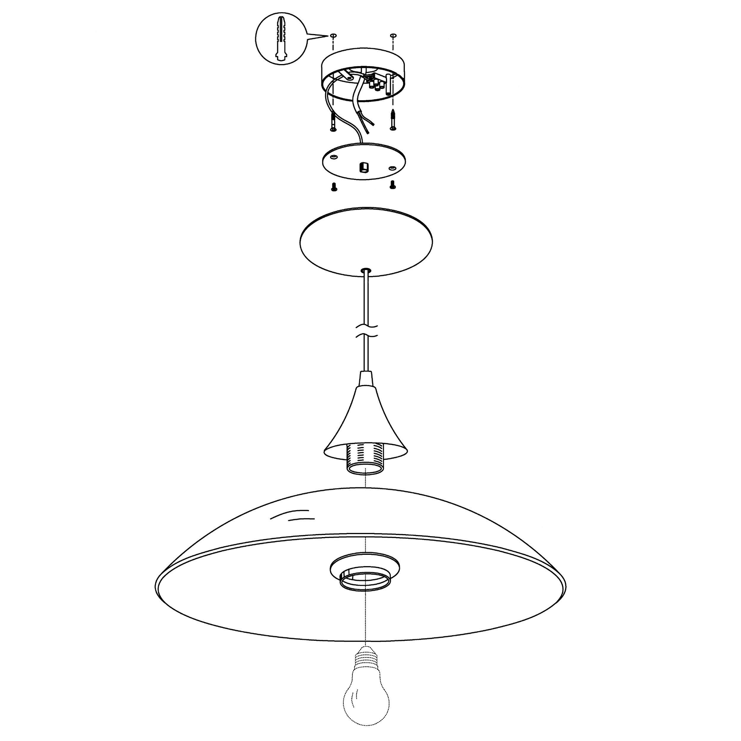 Suspension LAZOLO blanc Ø42cm