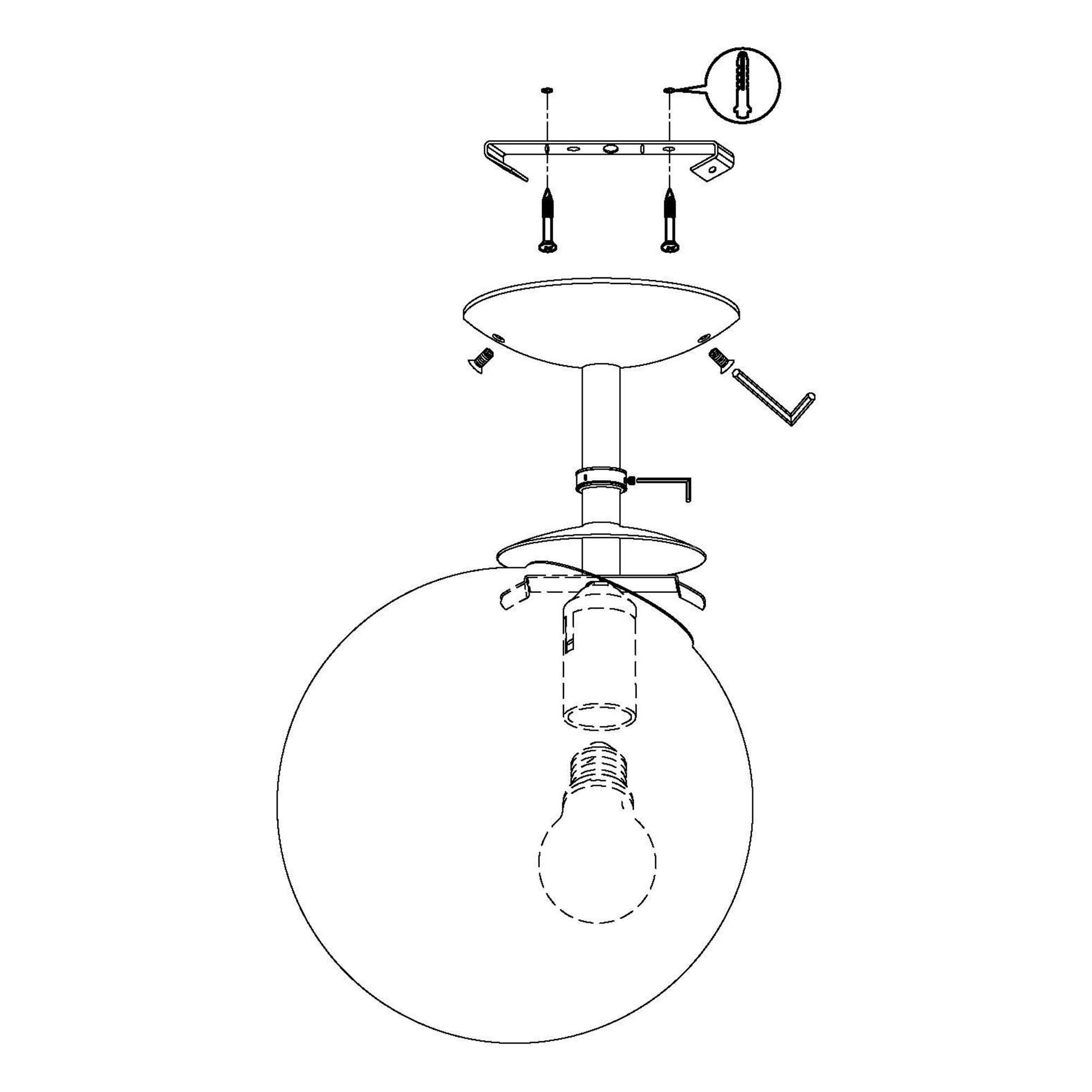 Plafonnier RONDO blanc Ø25cm
