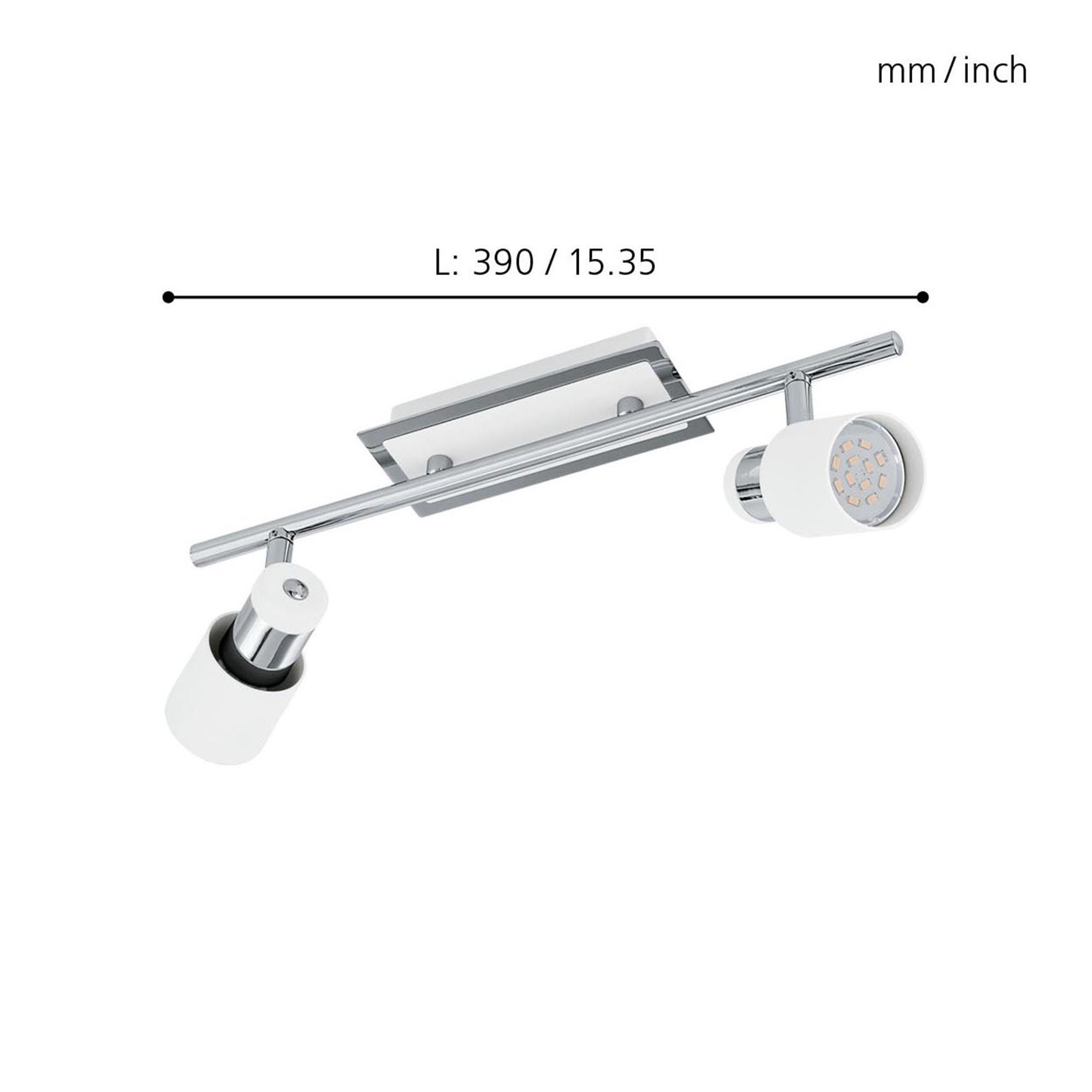 Réglette DAVIDA argenté L39cm