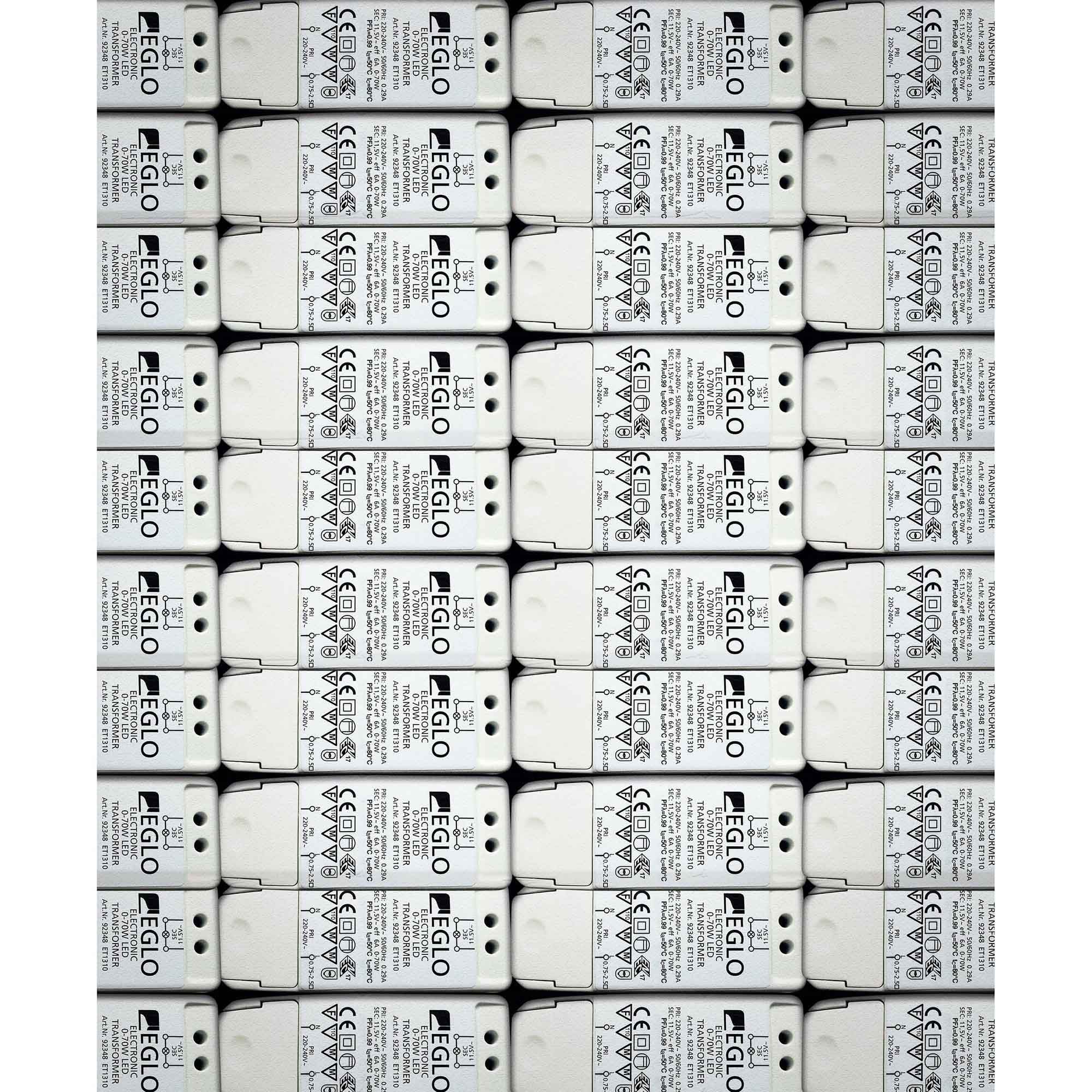 Transformateur en plastique blanc ELEKTR.TRAFO  0-70W / 0-40W