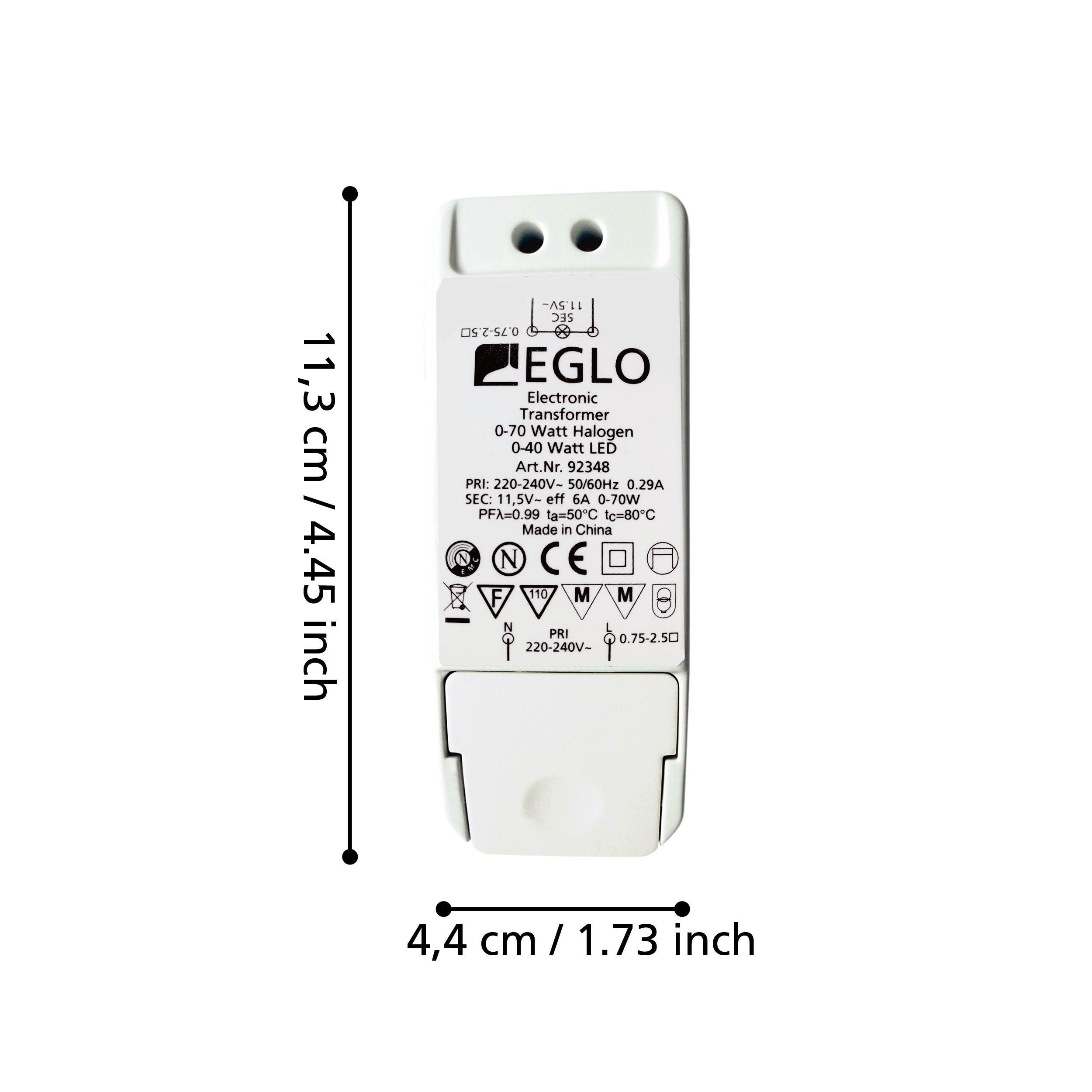 Transformateur en plastique blanc ELEKTR.TRAFO  0-70W / 0-40W