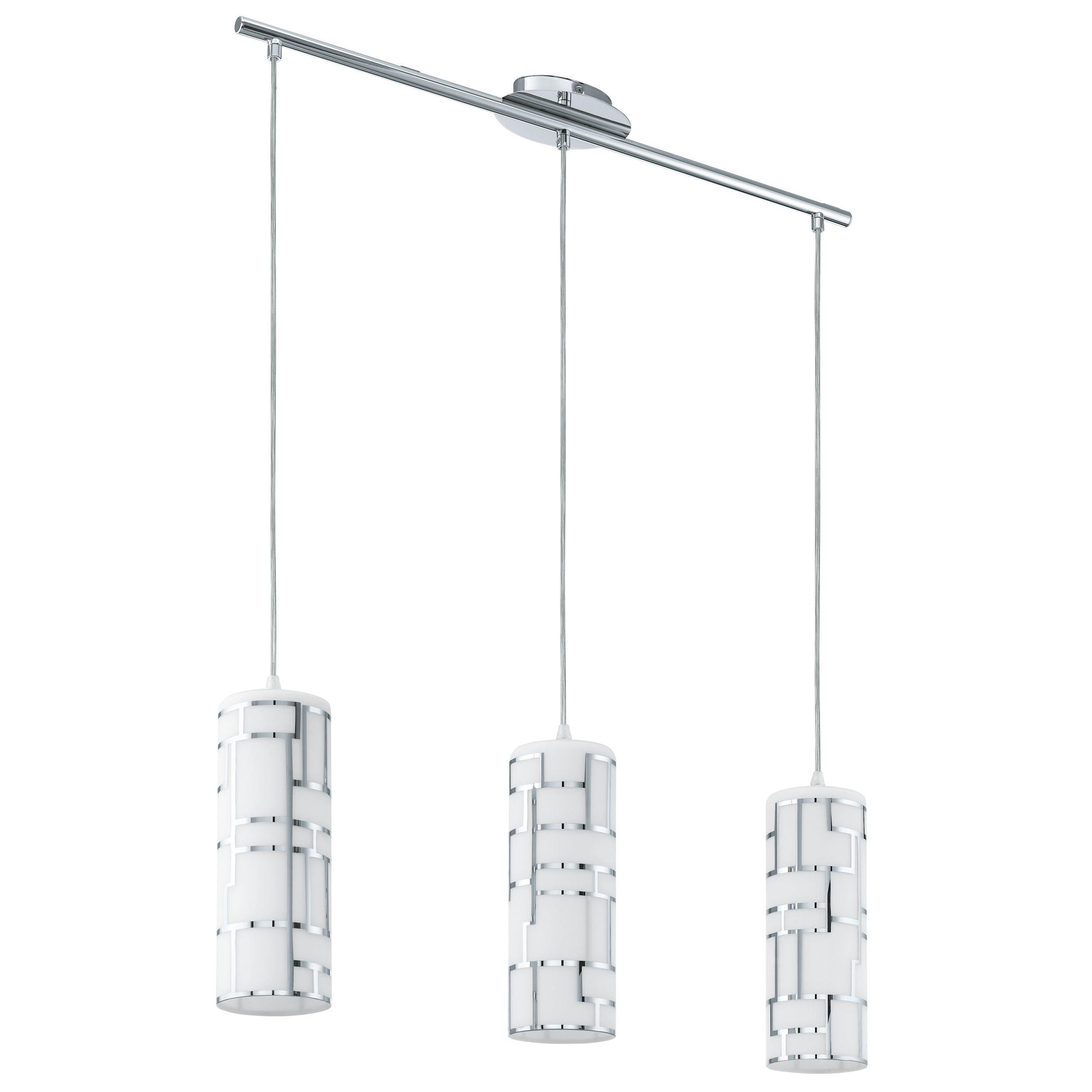 Suspension BAYMAN verre chromé H110cm