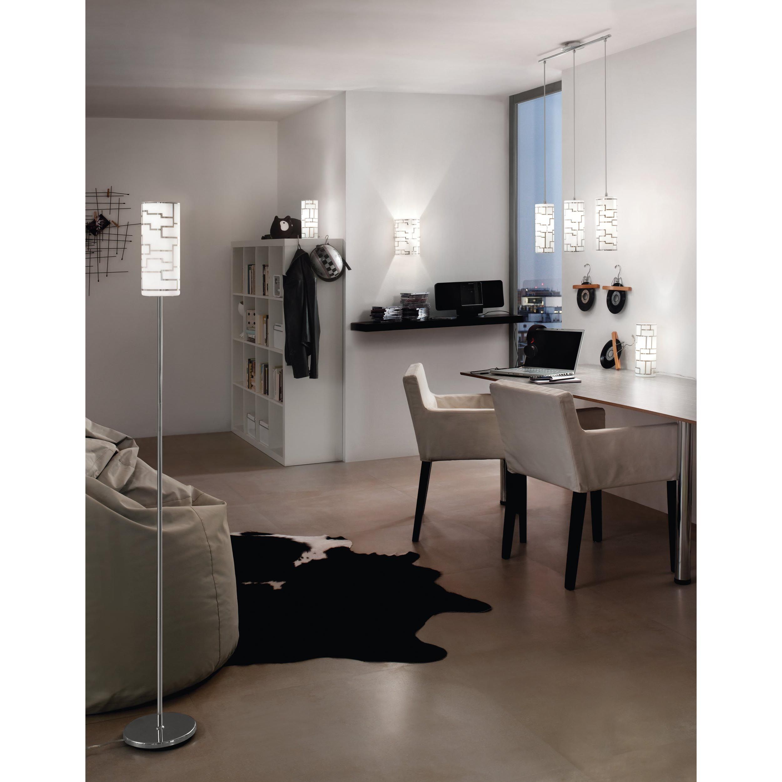 Suspension BAYMAN verre chromé H110cm