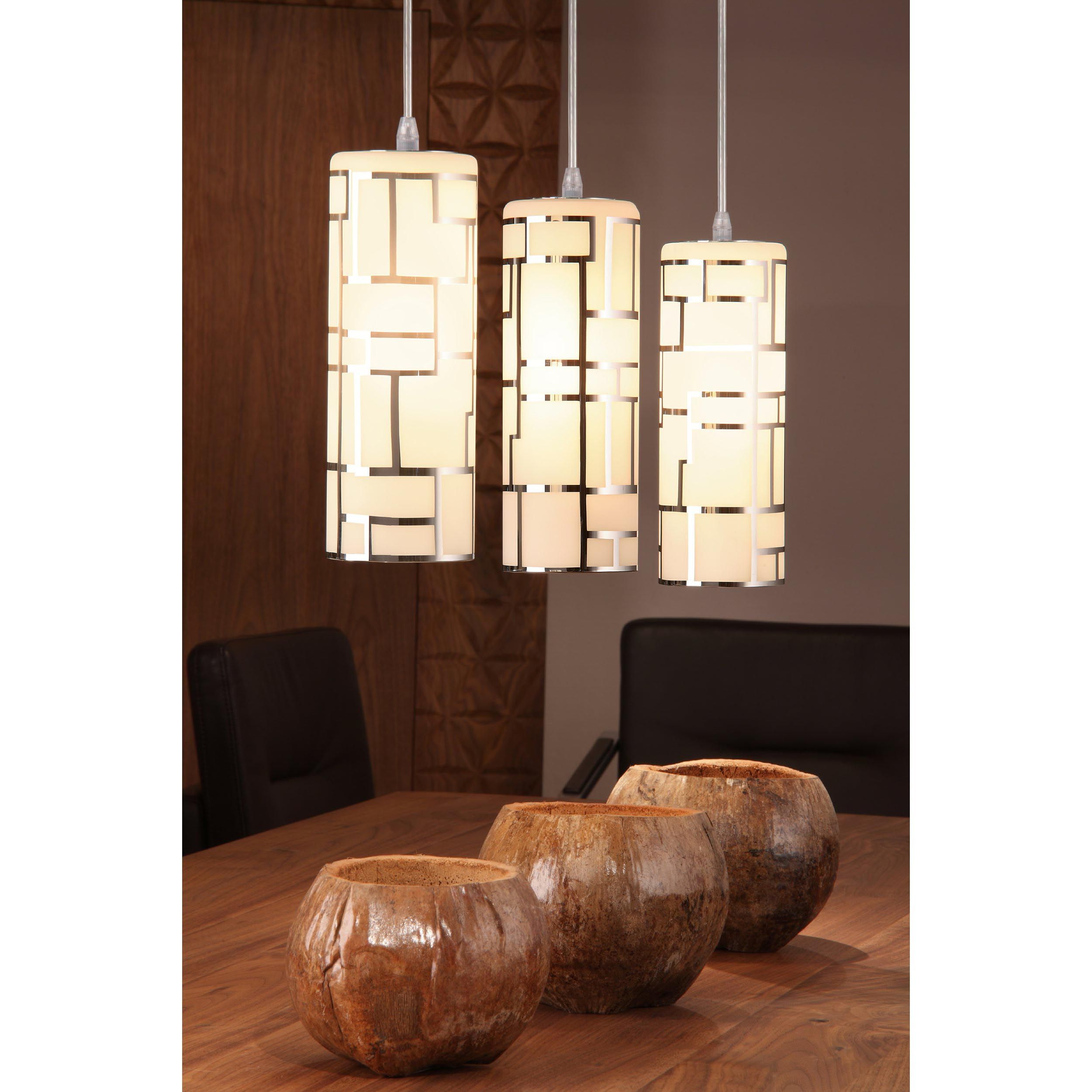 Suspension BAYMAN verre chromé H110cm