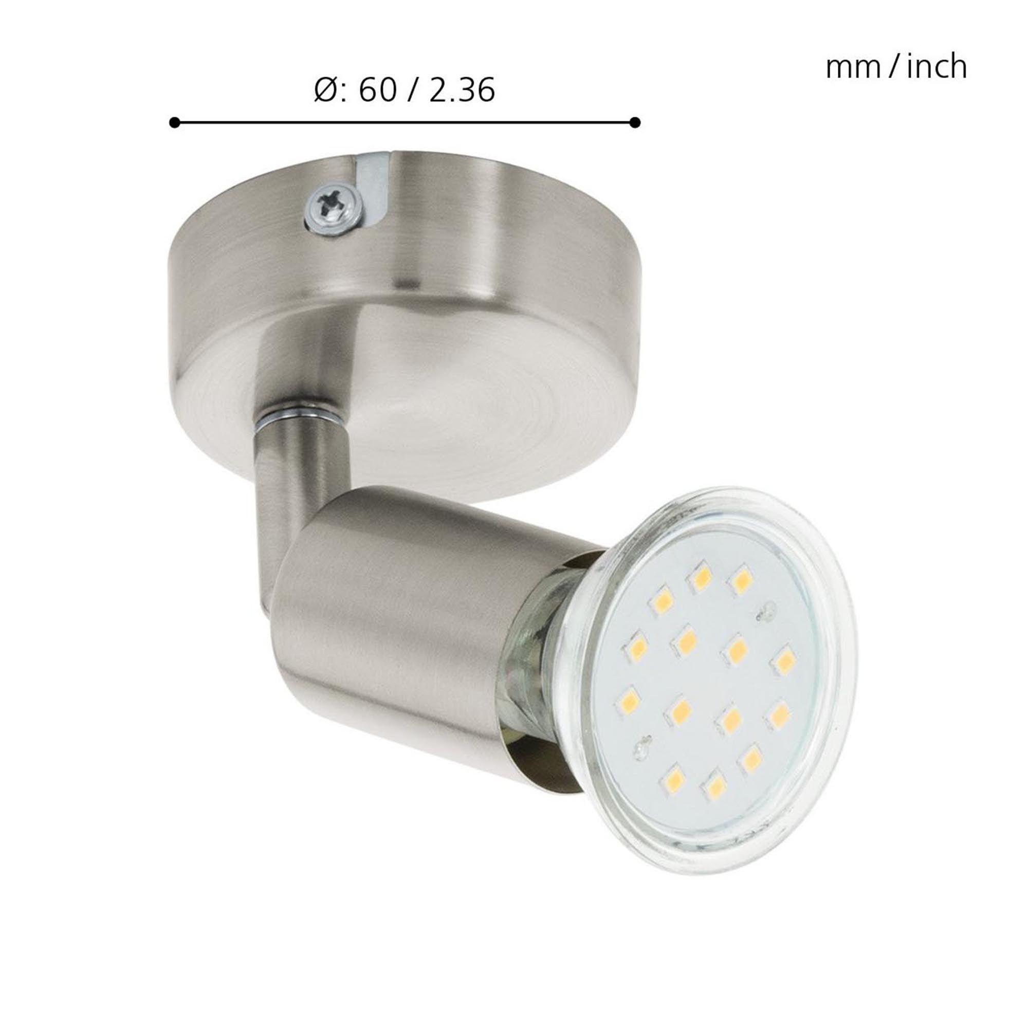Spot BUZZ-LED noir Ø6cm