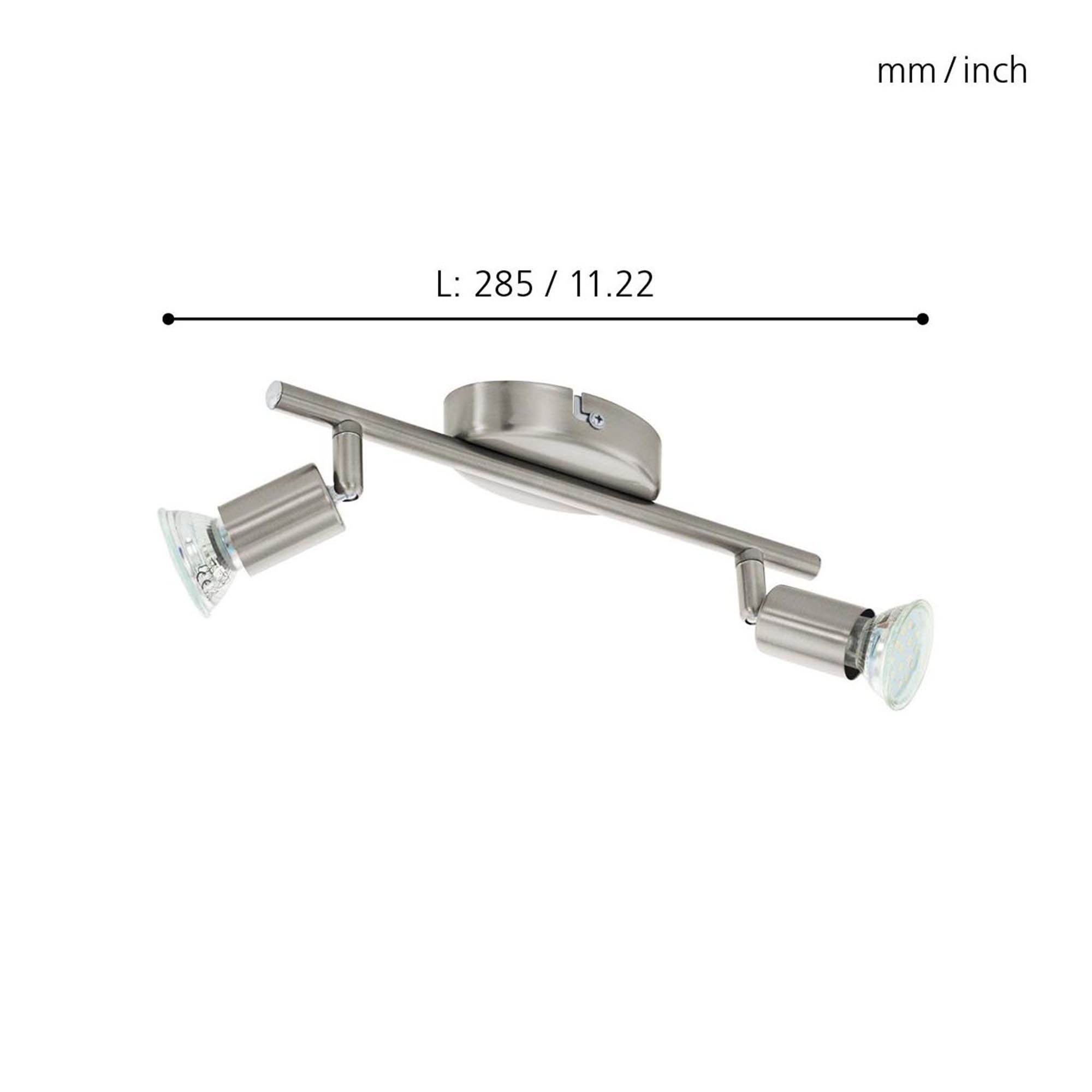 Réglette BUZZ-LED gris L28,5cm