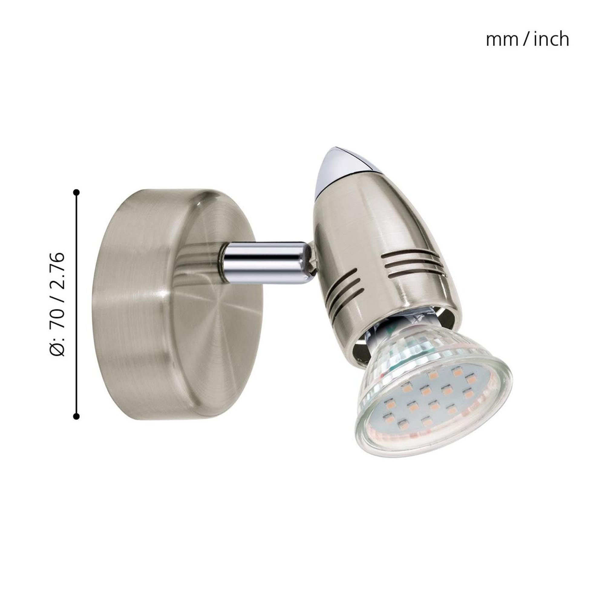 Spot MAGNIUM gris mat Ø7cm