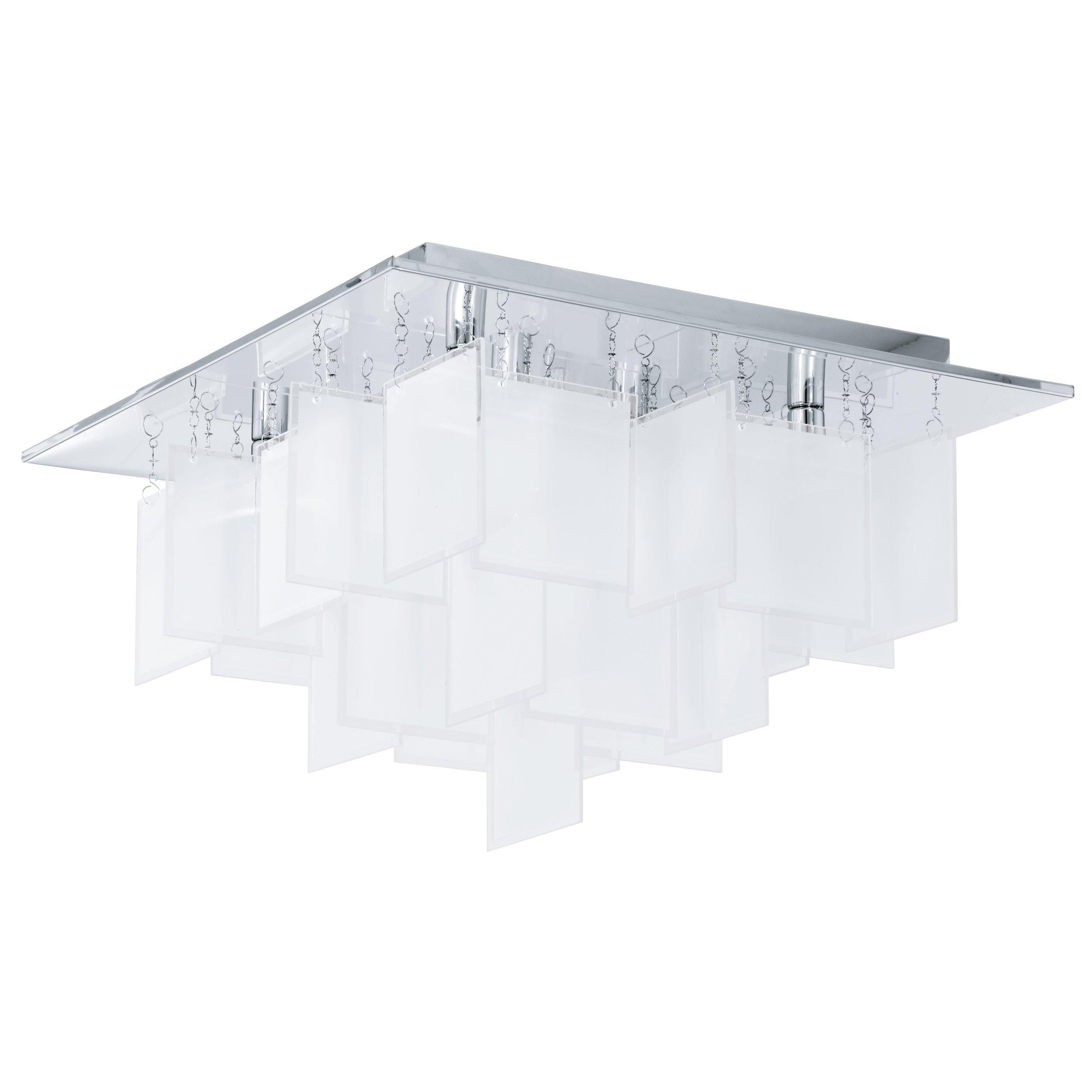 Plafonnier CONDRADA argenté Ø47cm