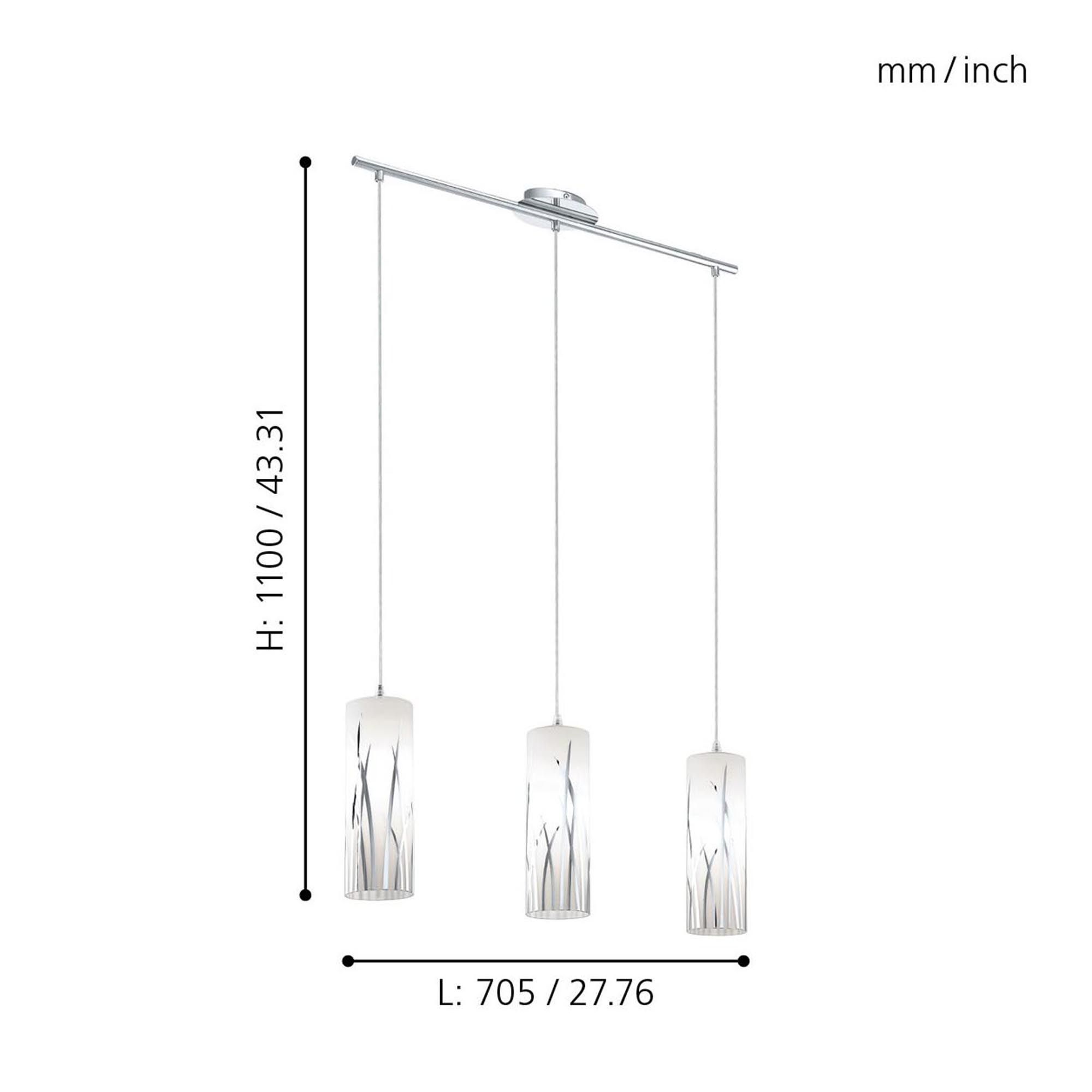 Suspension RIVATO blanc L70,5cm