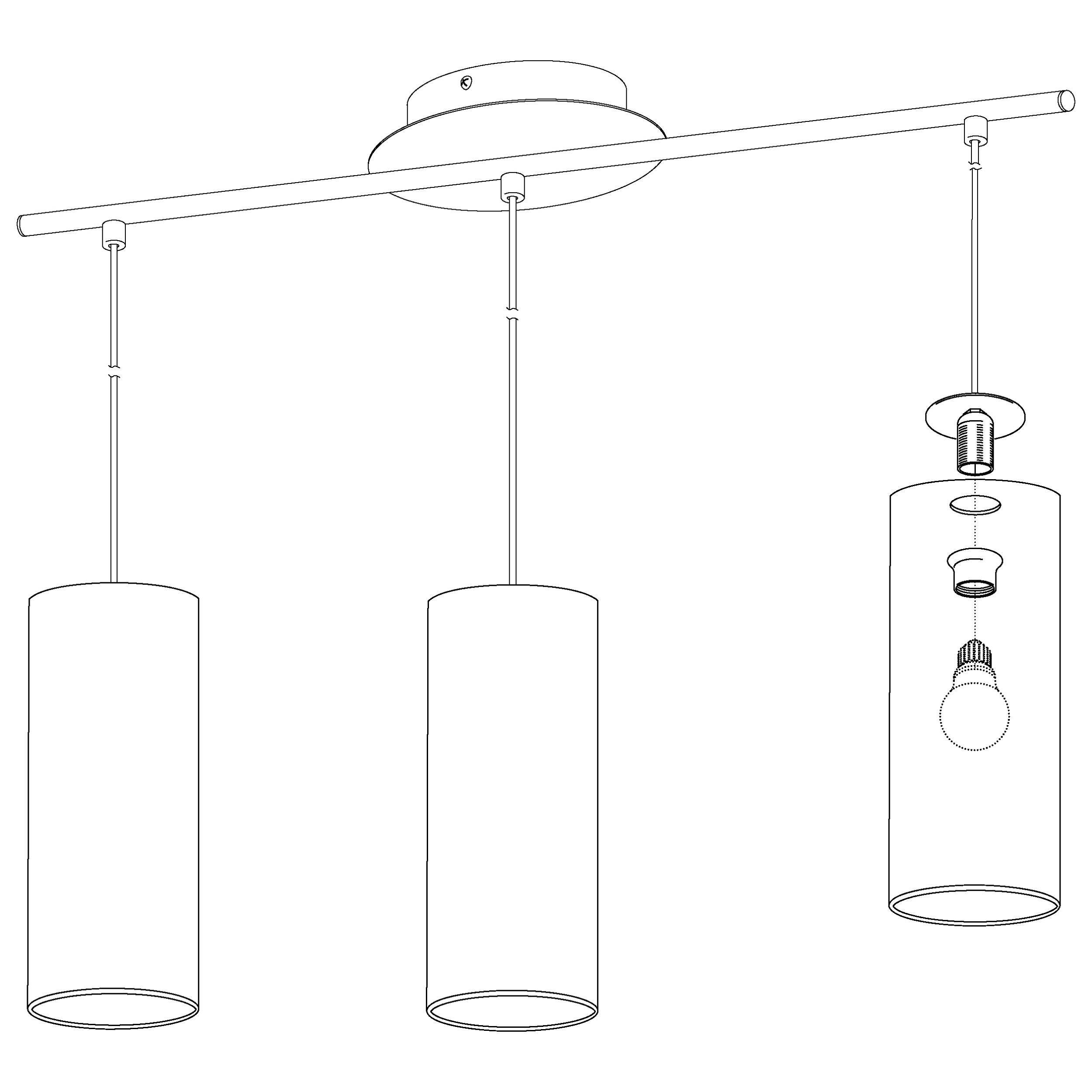 Suspension RIVATO blanc L70,5cm