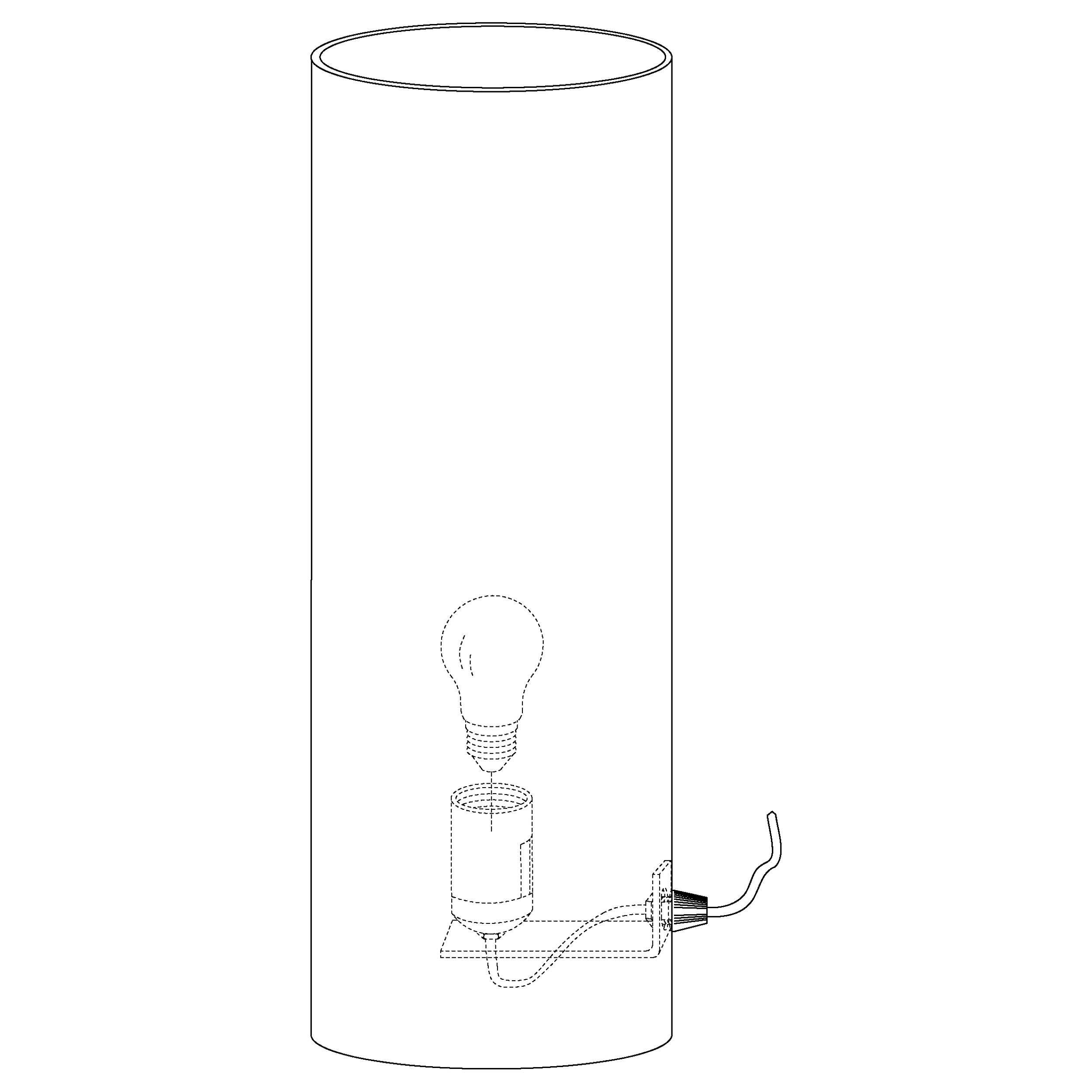 Lampe RIVATO blanc H26cm