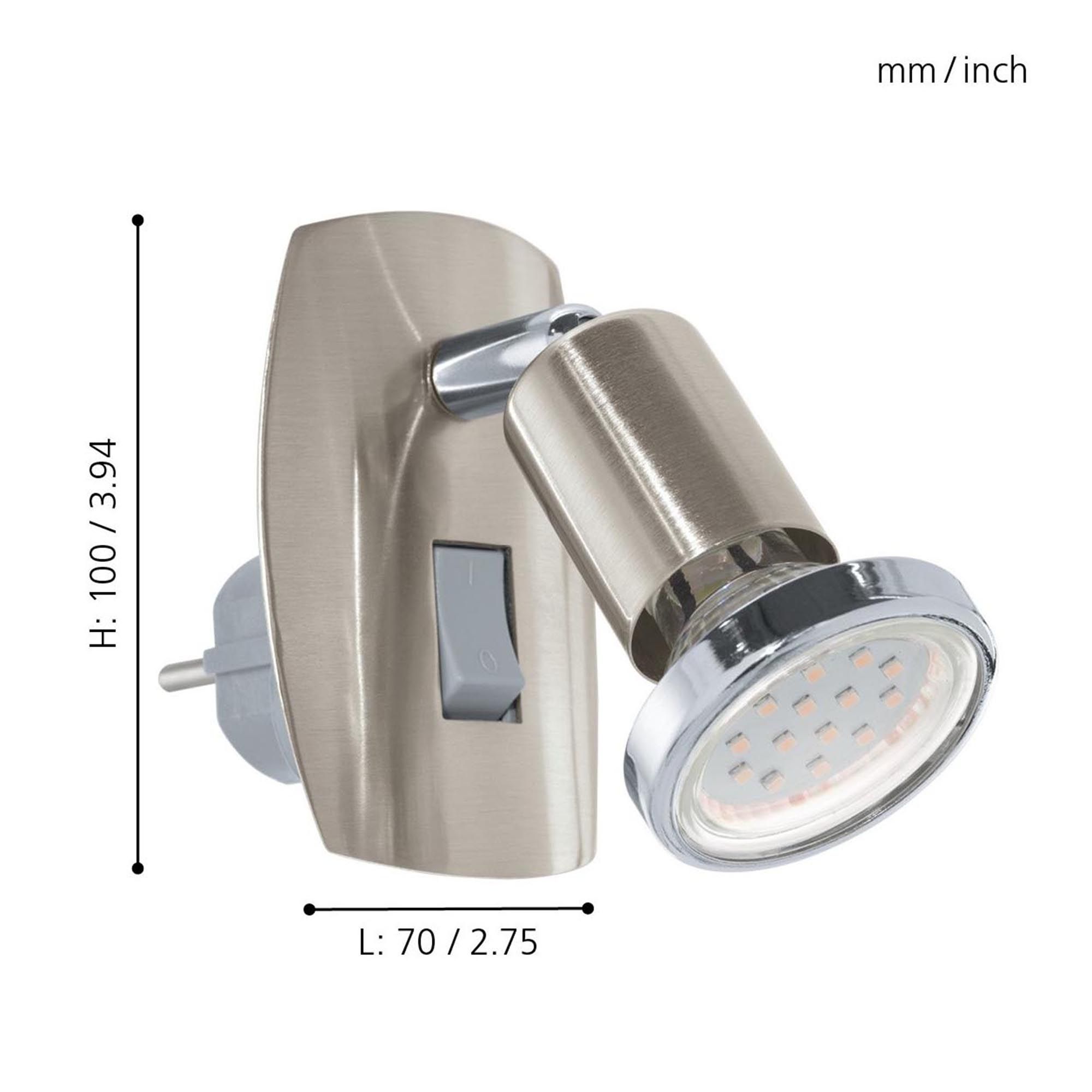 Plafonnier MINI 4 gris mat L7cm