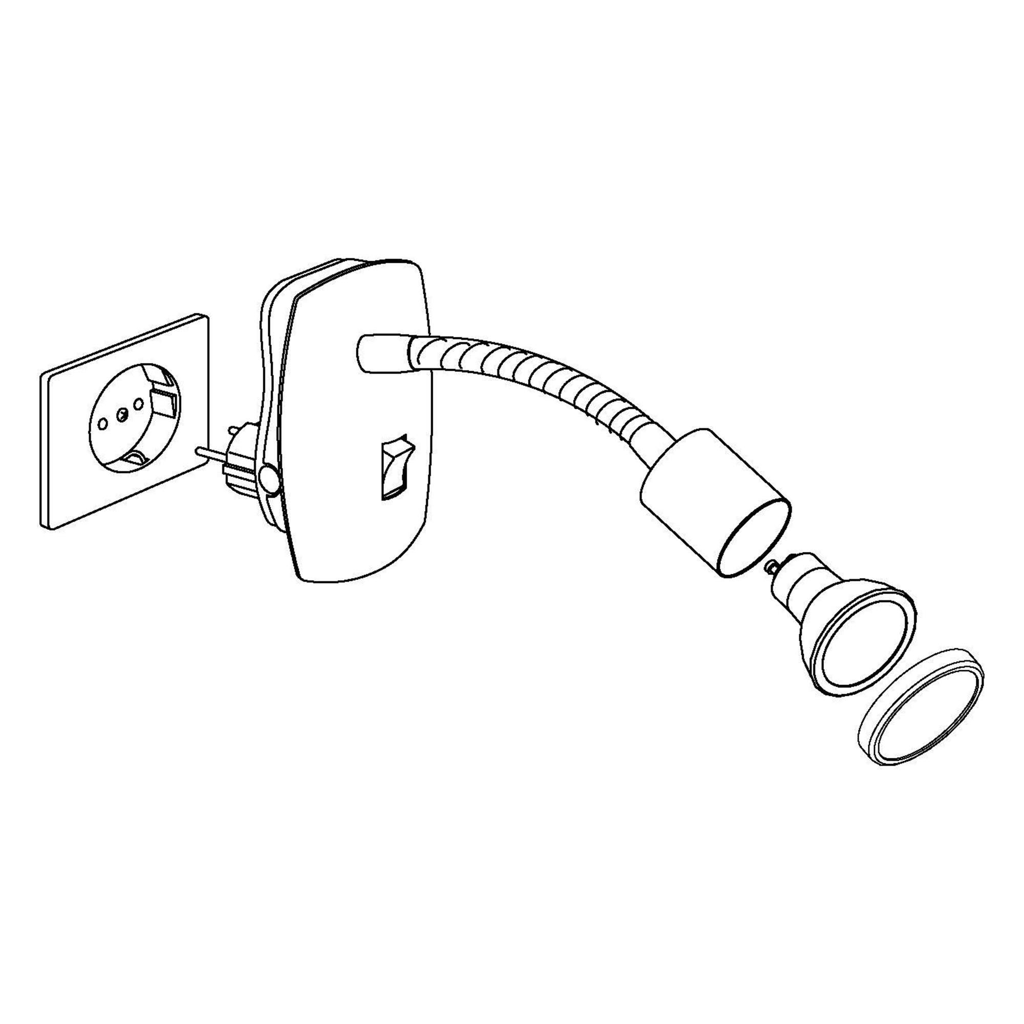 Plafonnier MINI 4 gris mat L7cm