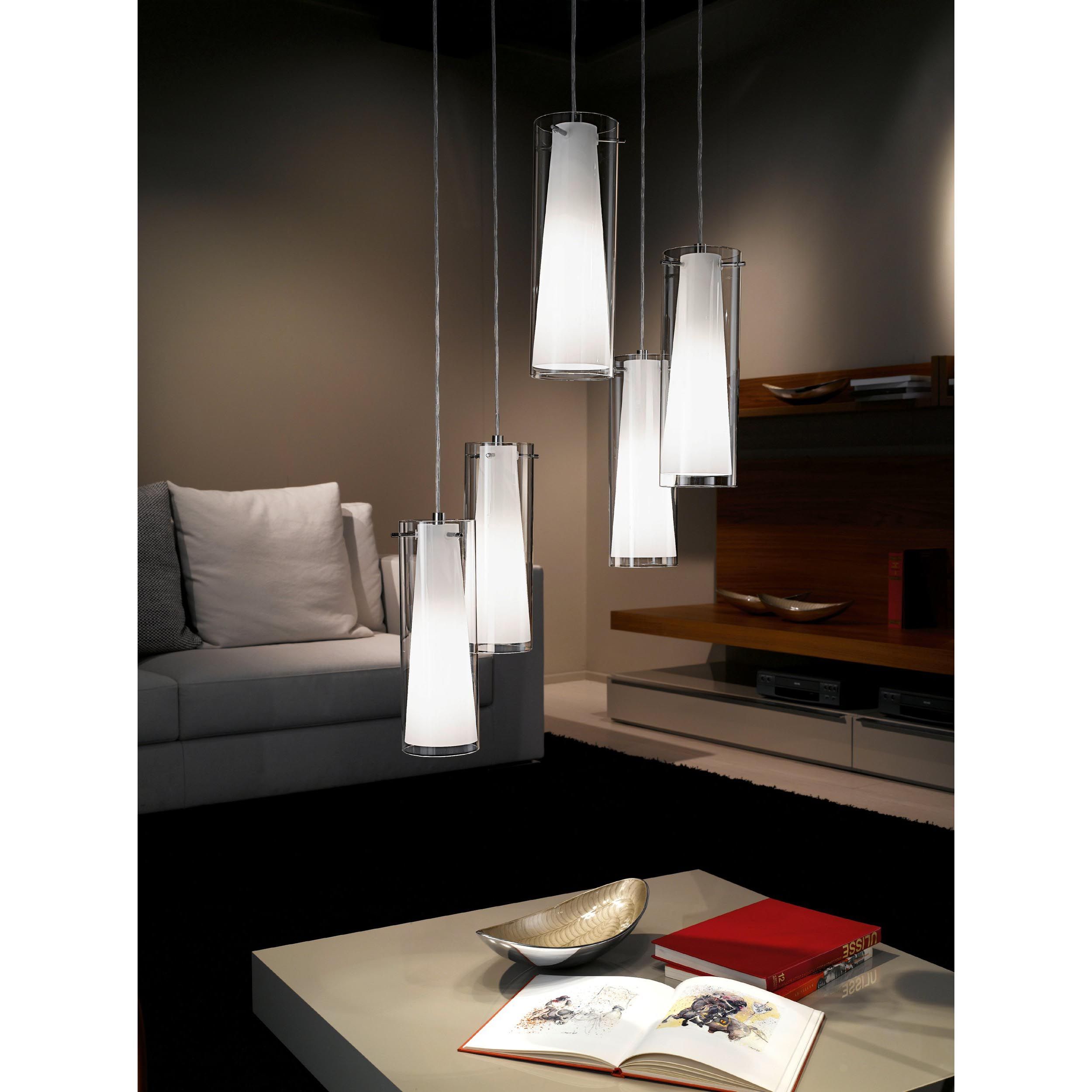 Suspension PINTO verre opalin Ø50cm