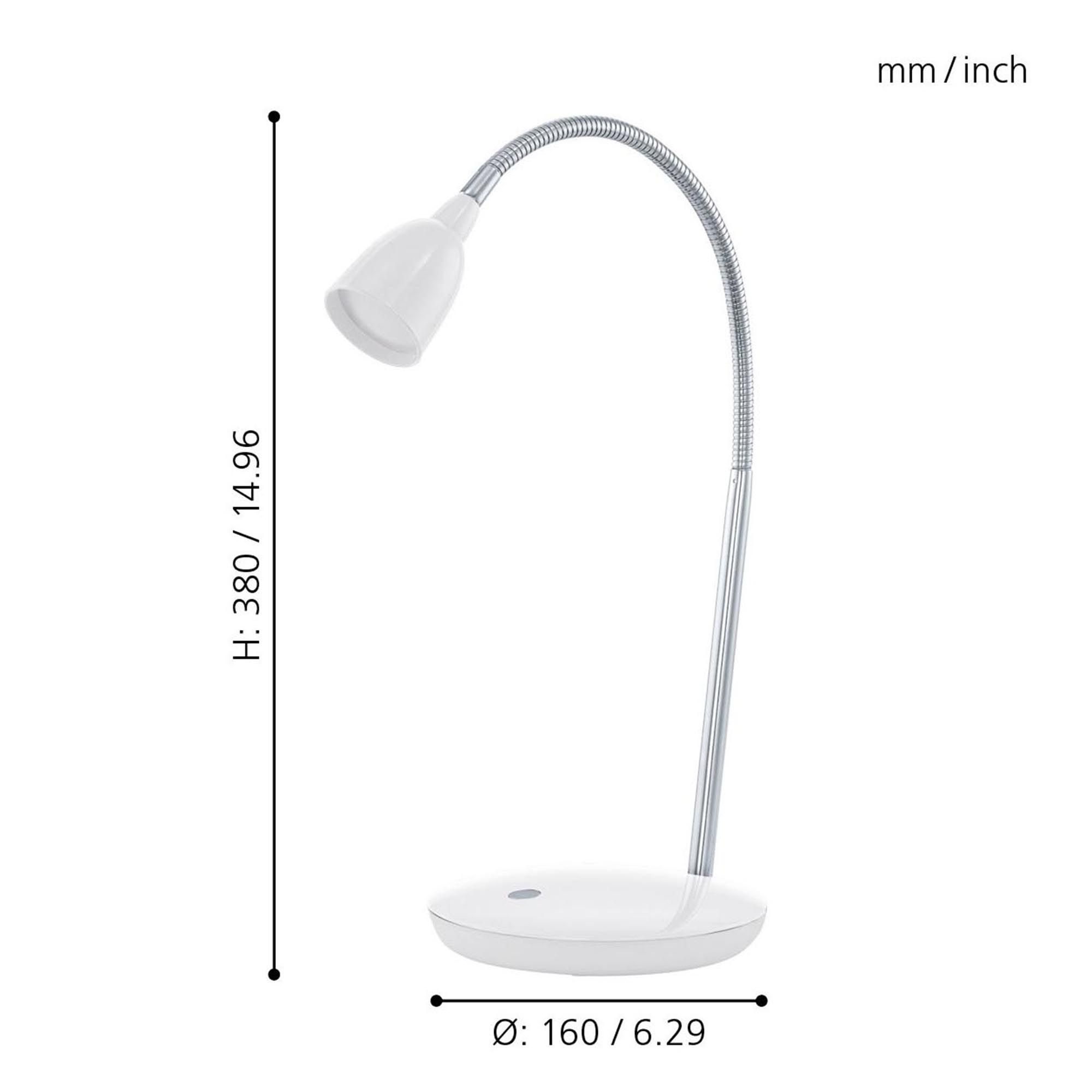 Lampe LED DURENGO blanc H25,5cm