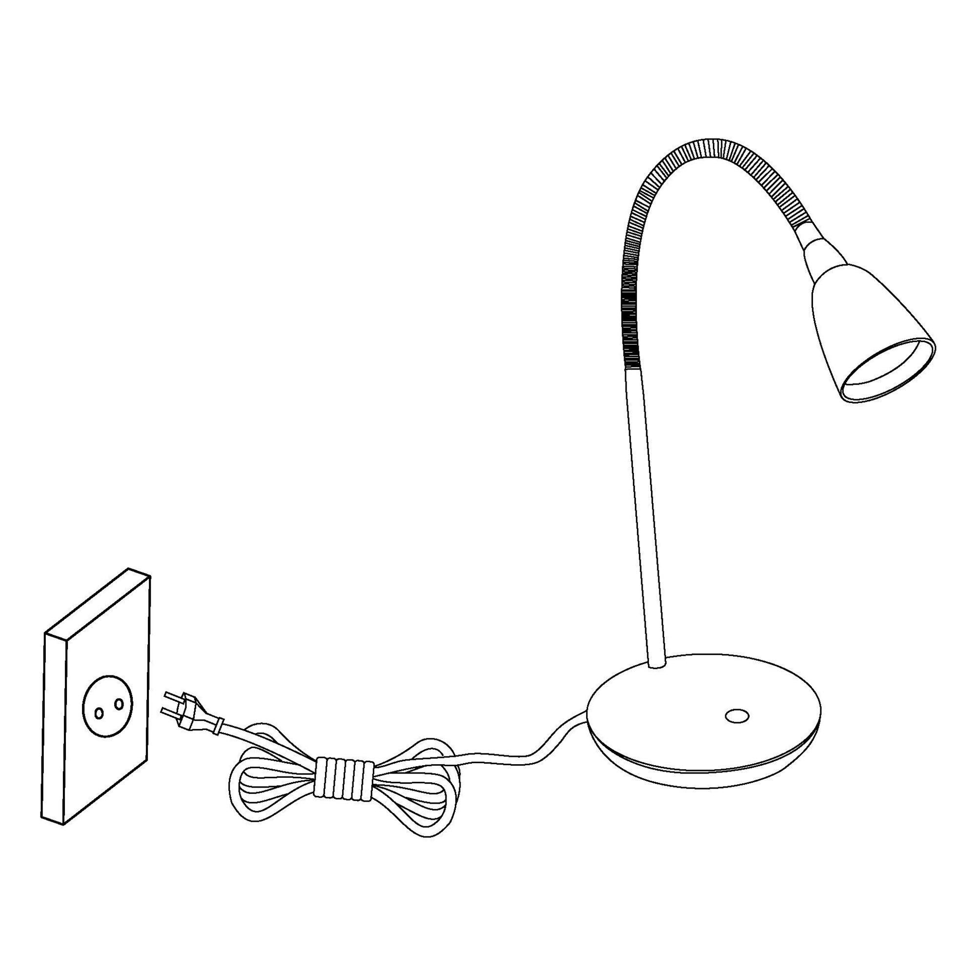 Lampe LED DURENGO blanc H25,5cm