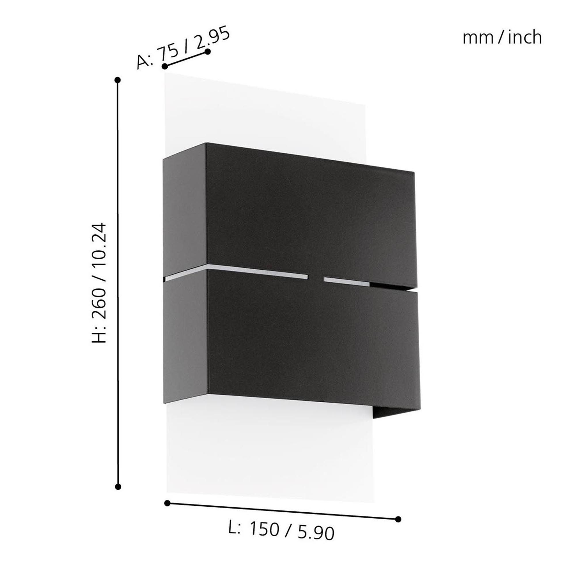 Applique extérieure LED KIBEA blanc H26cm