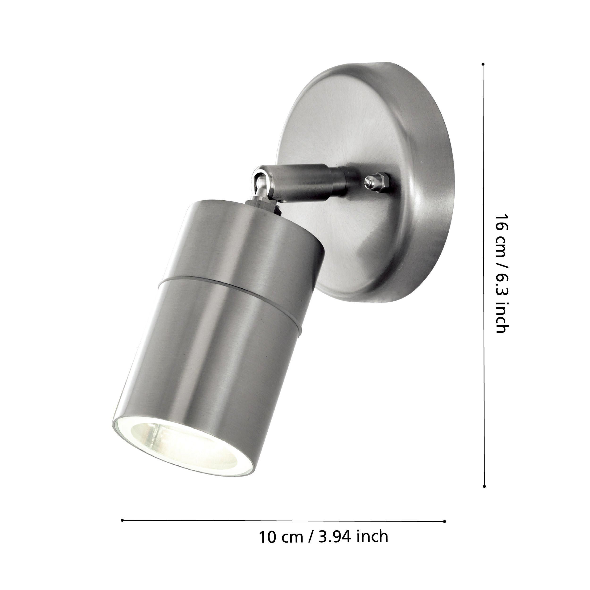 Applique extérieure STOCKHOLM argenté Ø10cm