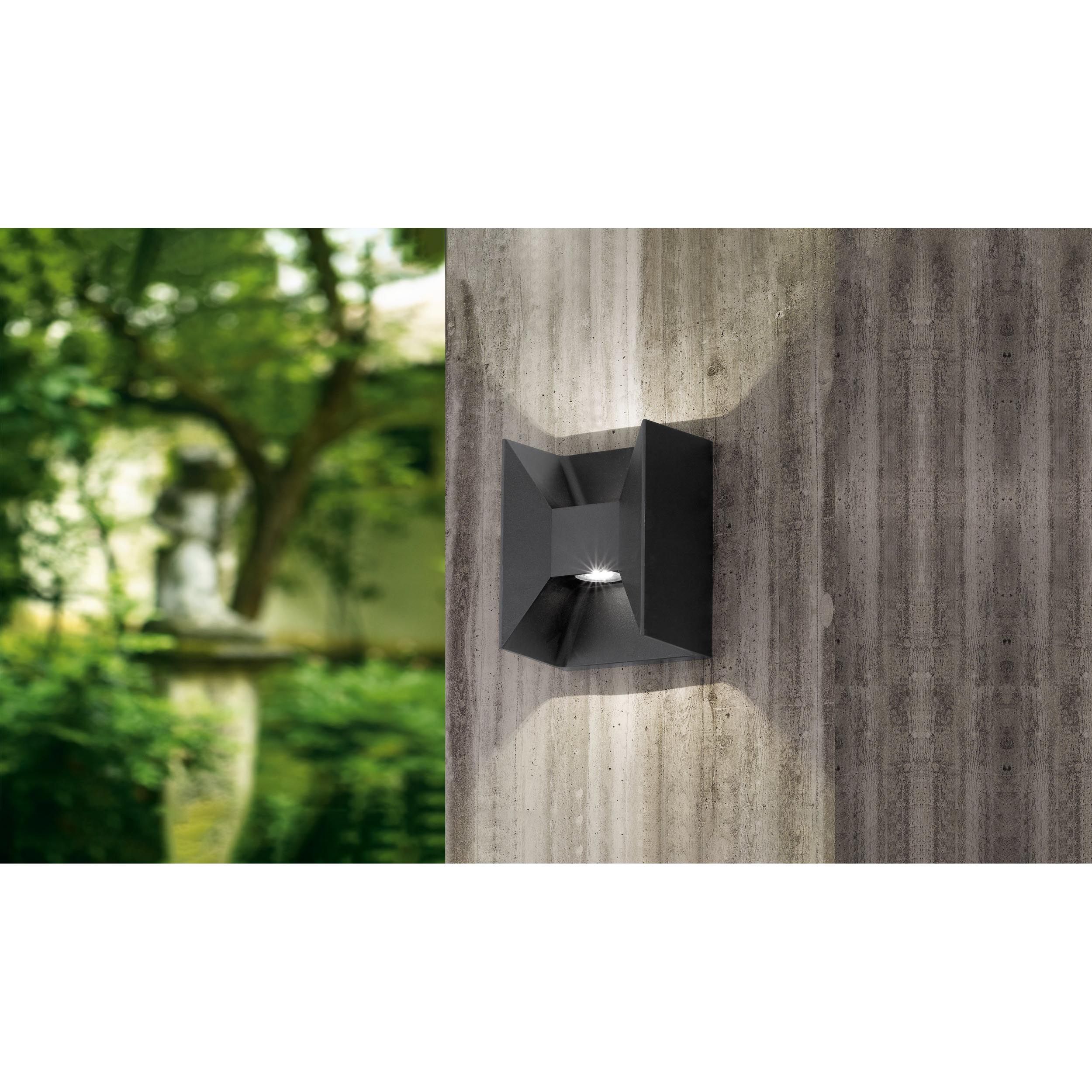 Applique extérieure LED MORINO anthracite H18cm