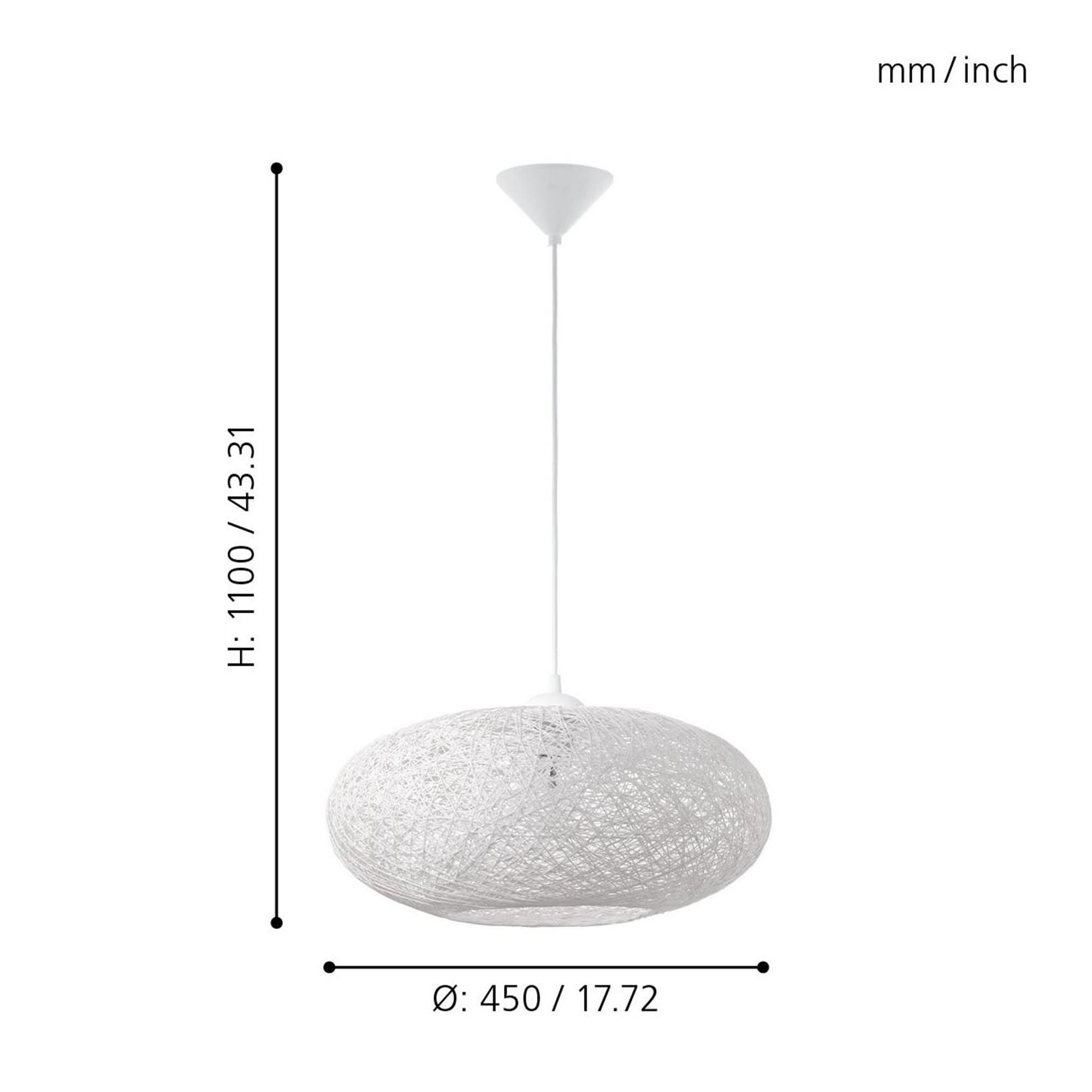 Suspension CAMPILO blanc Ø45cm